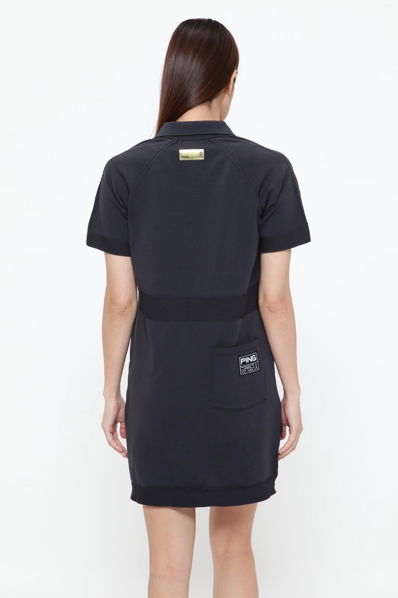 【PING APPAREL】ホールガーメントニットポロワンピース <GOLD> (LADIES)