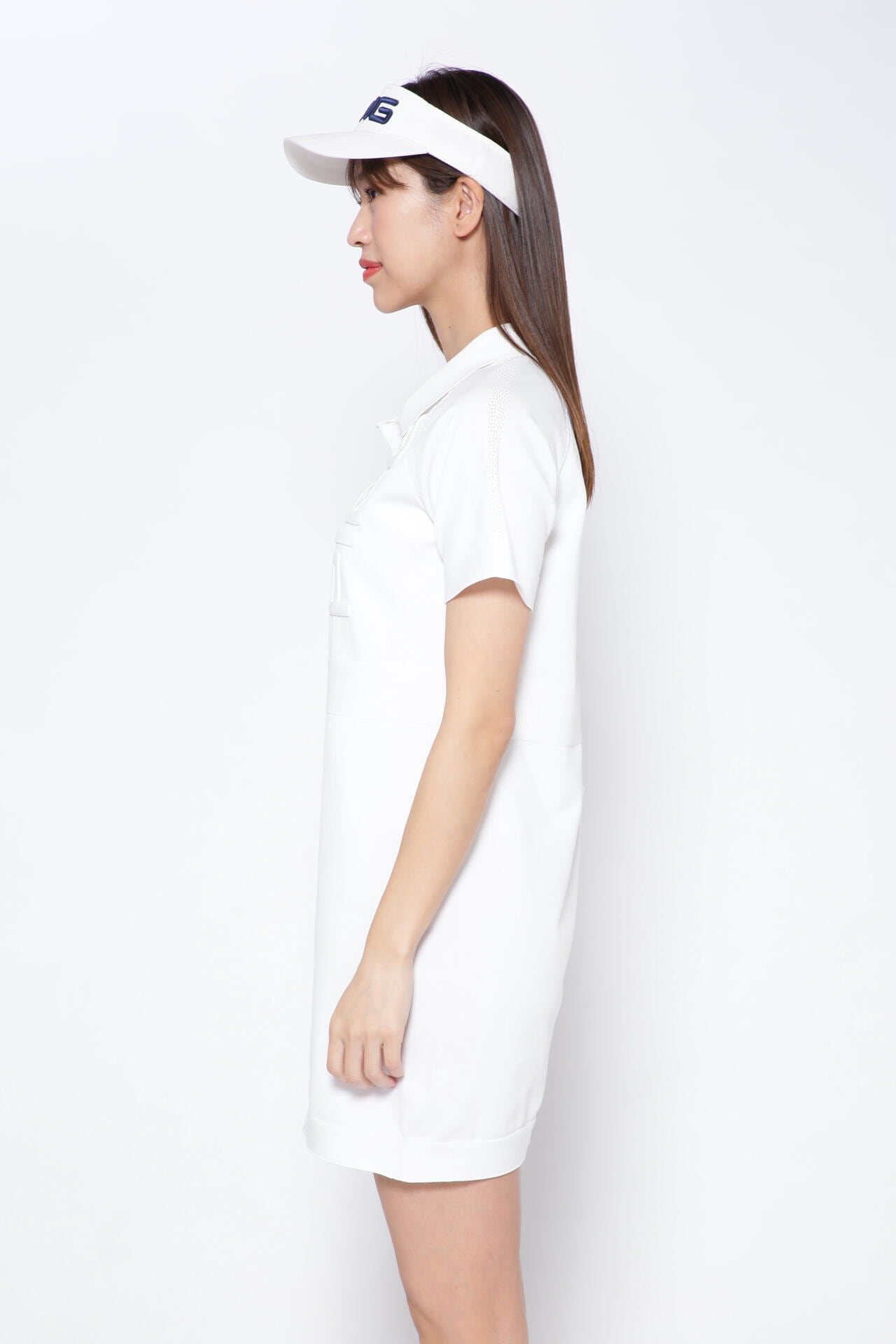 【PING APPAREL】ホールガーメントニットポロワンピース <GOLD> (LADIES)