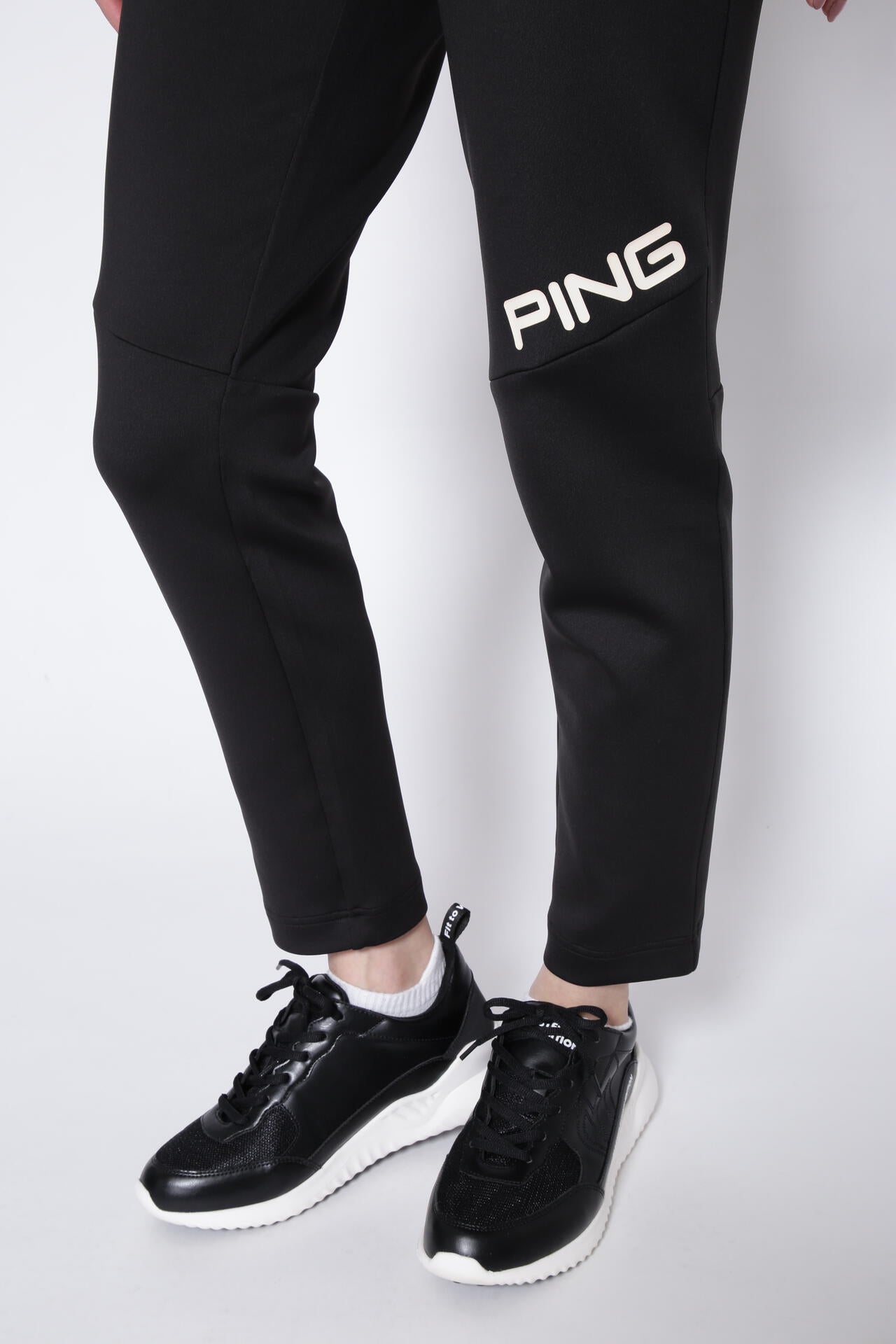【PING APPAREL】リサイクルポリエステルテーパードパンツ <GOLD> (LADIES)