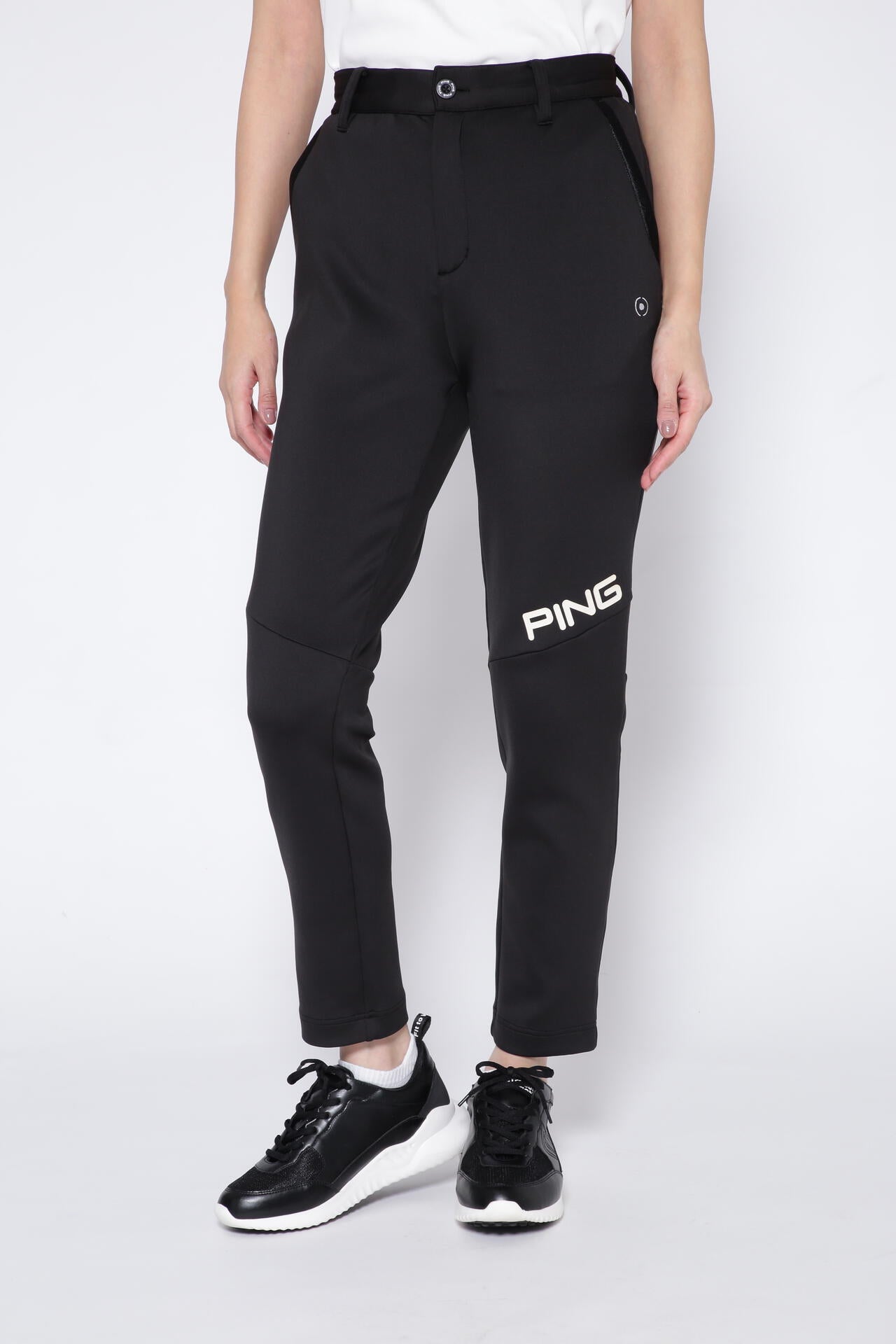 【PING APPAREL】リサイクルポリエステルテーパードパンツ <GOLD> (LADIES)