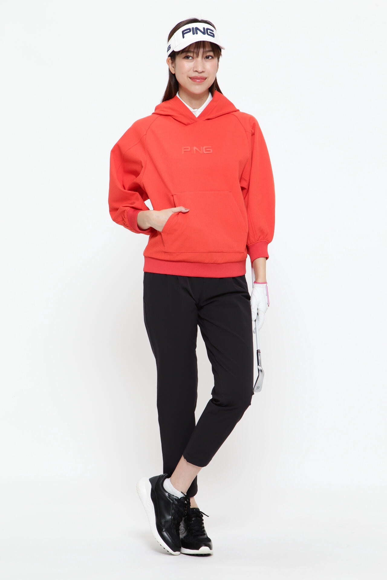 【PING APPAREL】ナイロンリップストレッチテーパードパンツ <GOLD> (LADIES)