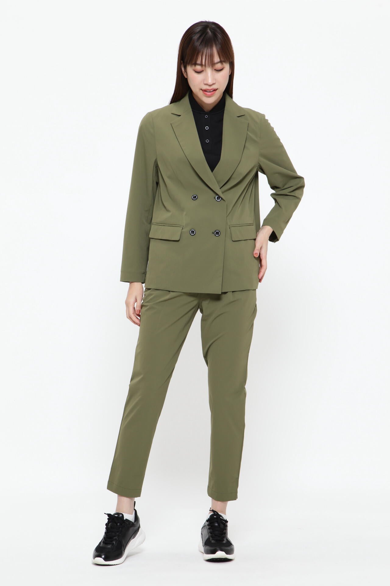 【PING APPAREL】ナイロンリップストレッチテーパードパンツ <GOLD> (LADIES)