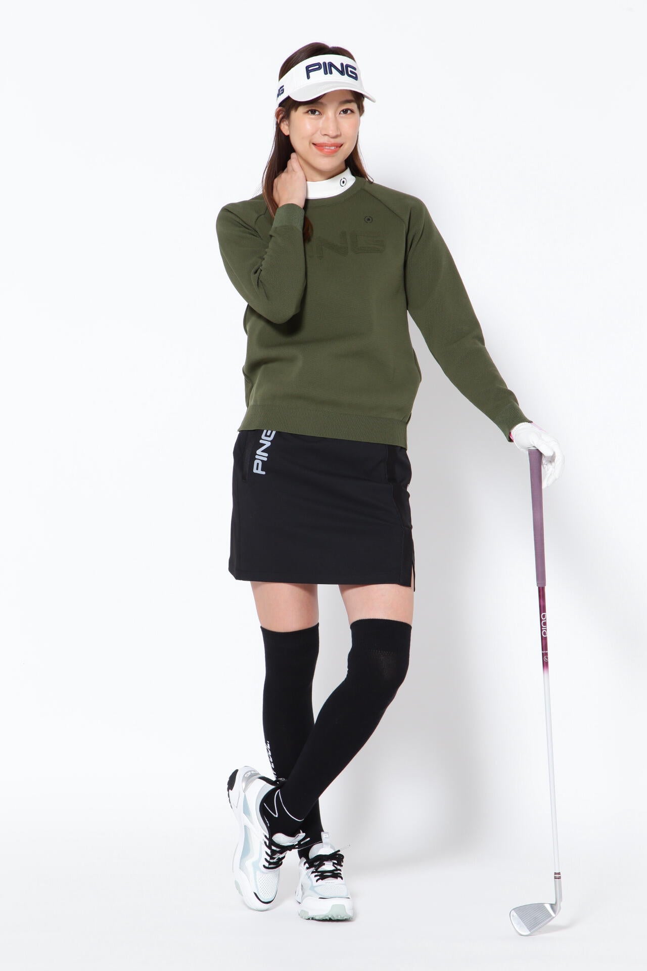 【PING APPAREL】吸水速乾 UV 冷感 バックドビーストレッチスカート <PERFORMANCE> (LADIES)