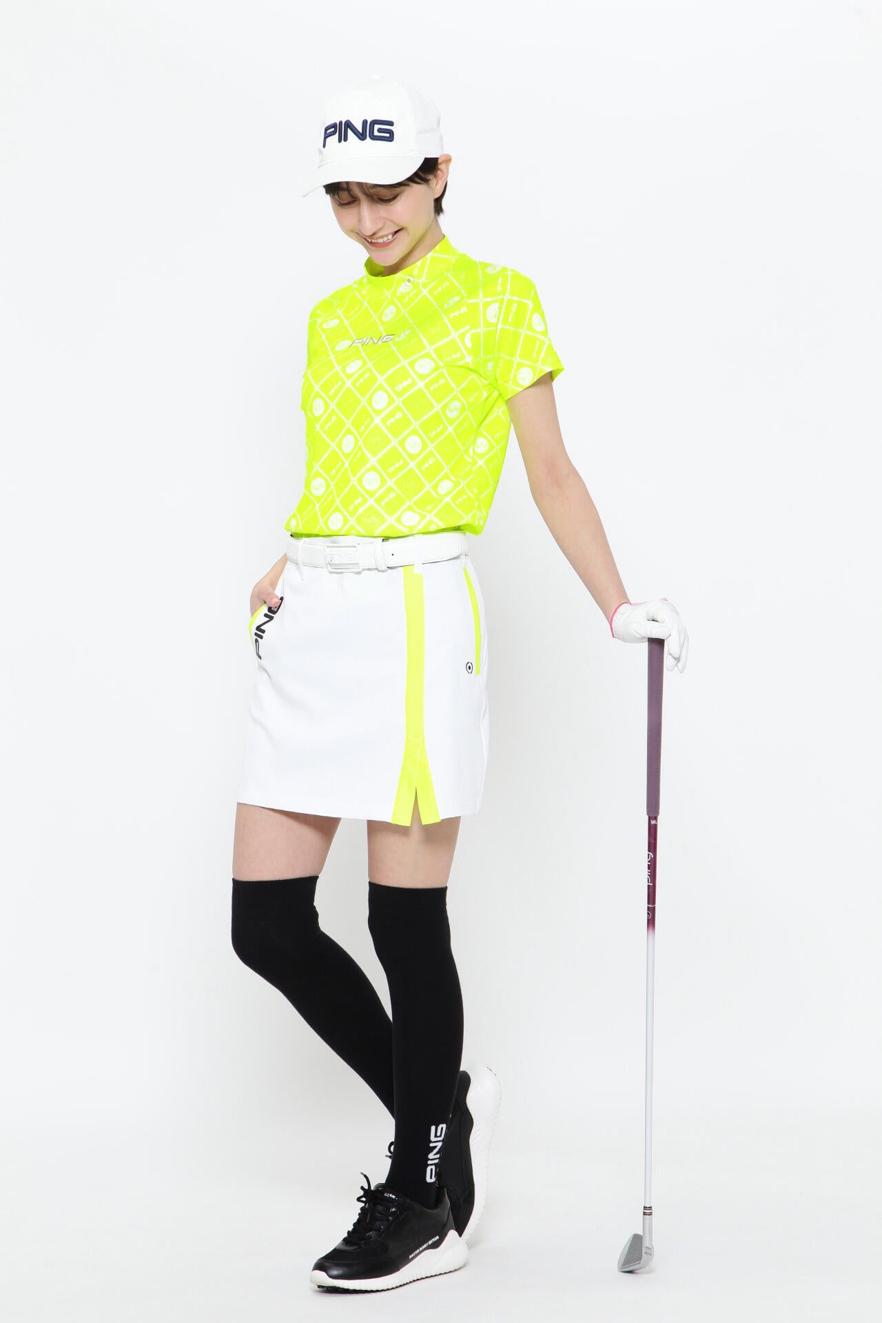 【PING APPAREL】吸水速乾 UV 冷感 バックドビーストレッチスカート <PERFORMANCE> (LADIES)
