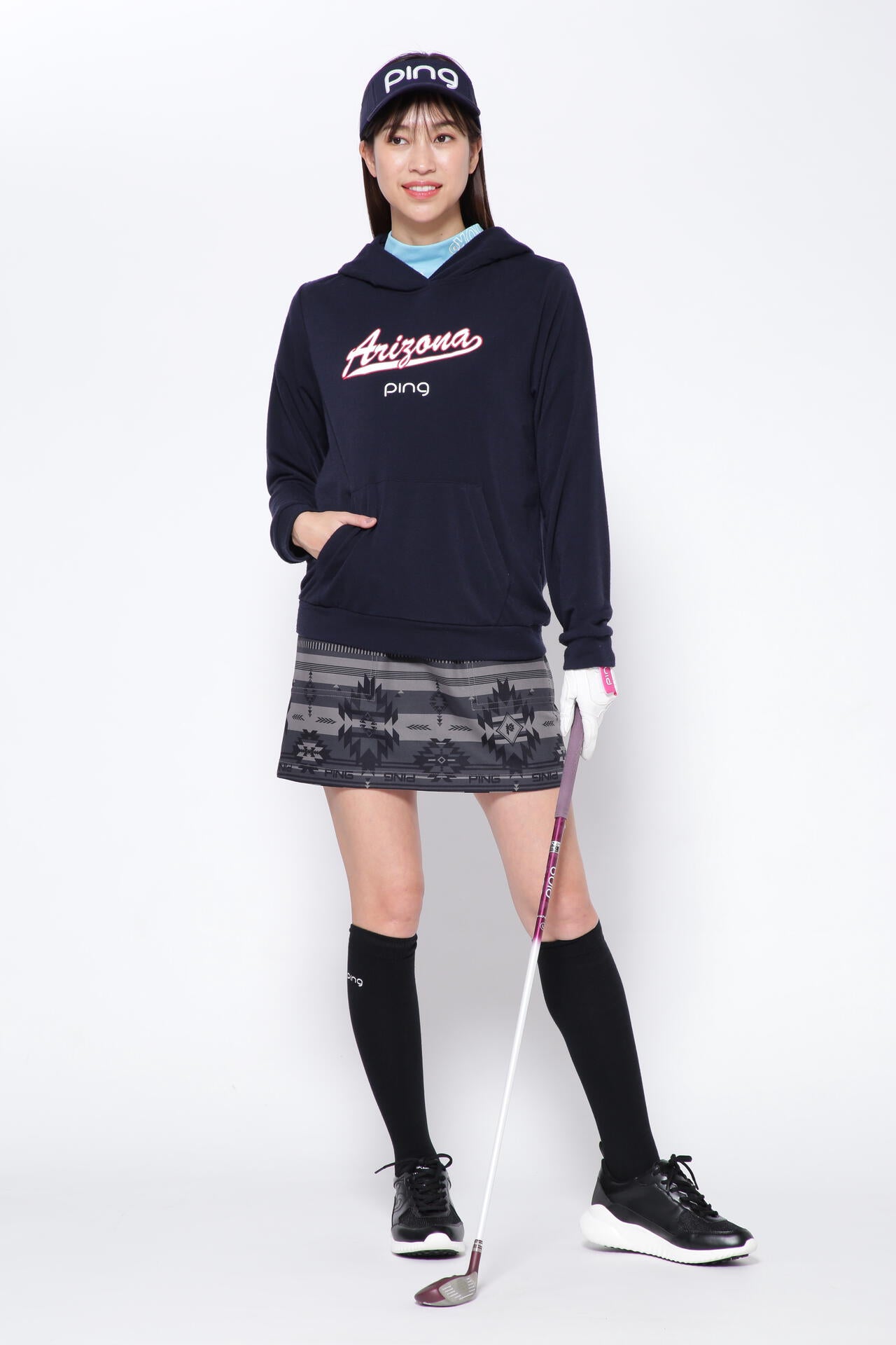 【PING APPAREL】ニューネイティブプリント ストレッチスカート <NATIVE> (LADIES)