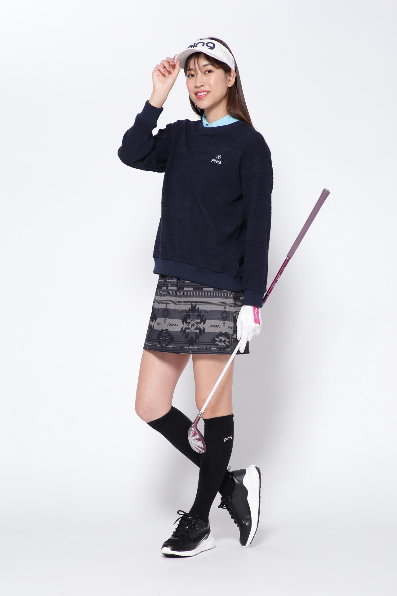 【PING APPAREL】ニューネイティブプリント ストレッチスカート <NATIVE> (LADIES)