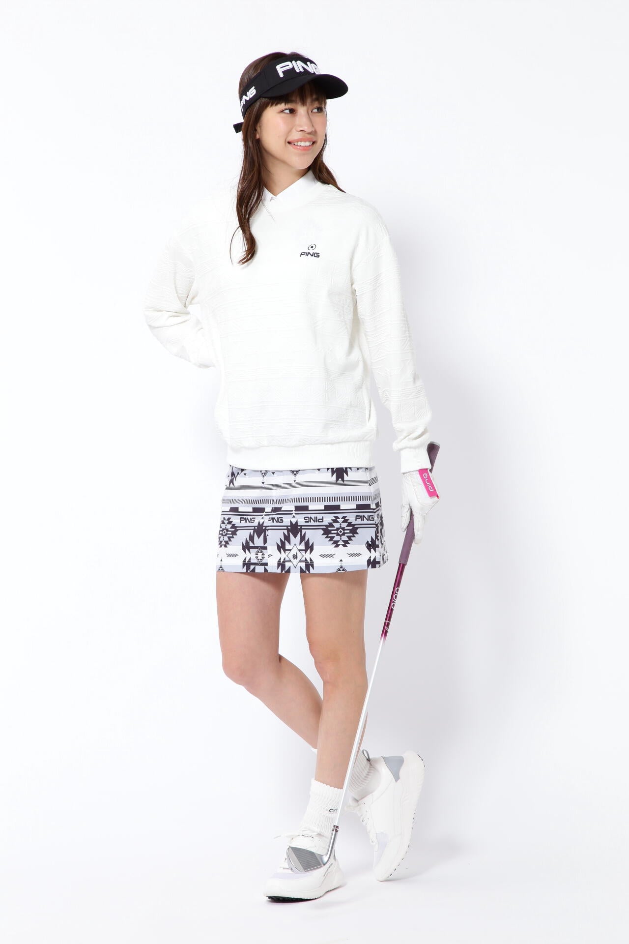 【PING APPAREL】ニューネイティブプリント ストレッチスカート <NATIVE> (LADIES)