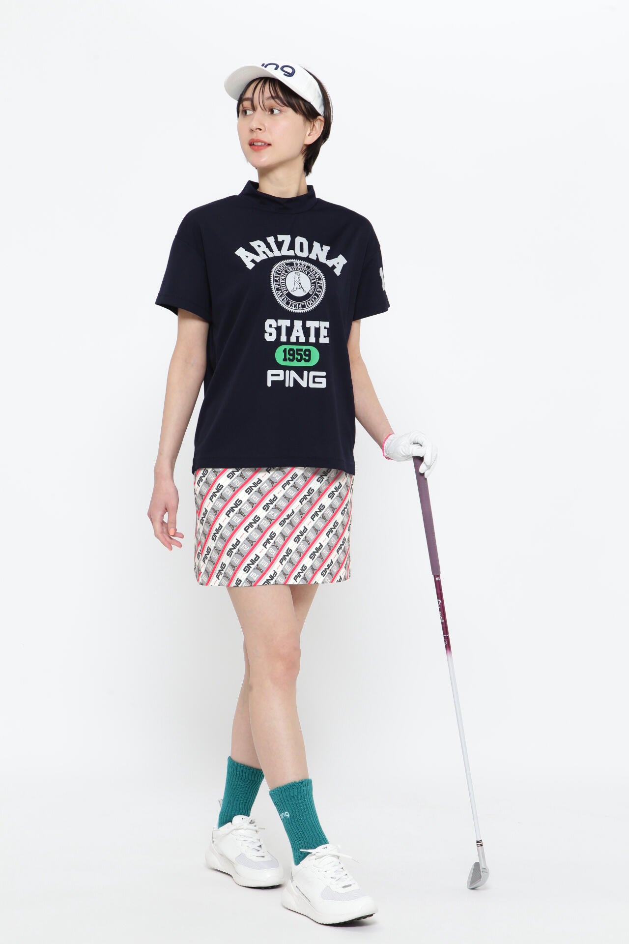 【PING APPAREL】Mr.PING バイアスプリントスカート <NATIVE> (LADIES)