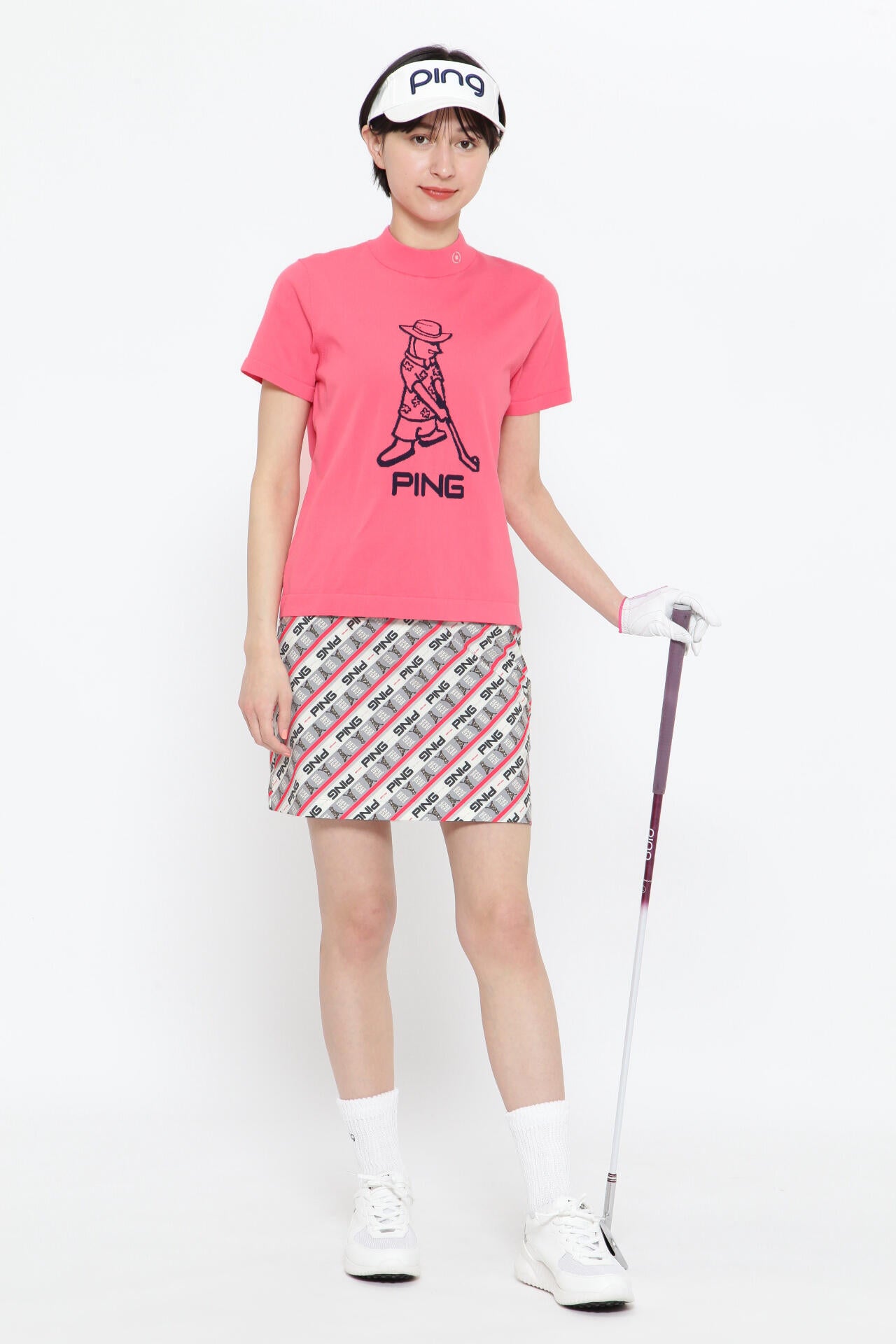 【PING APPAREL】Mr.PING バイアスプリントスカート <NATIVE> (LADIES)