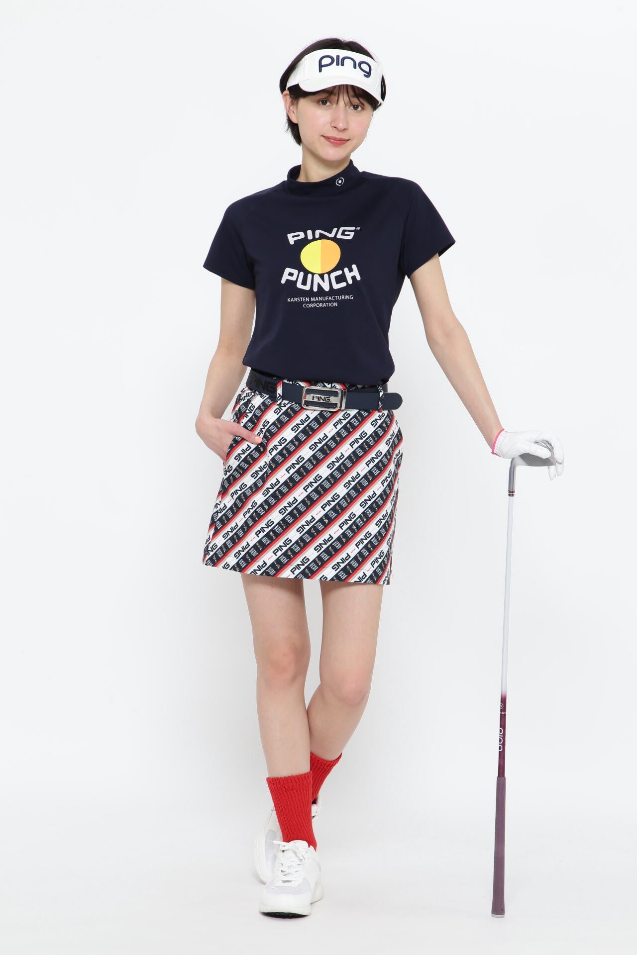 【PING APPAREL】Mr.PING バイアスプリントスカート <NATIVE> (LADIES)