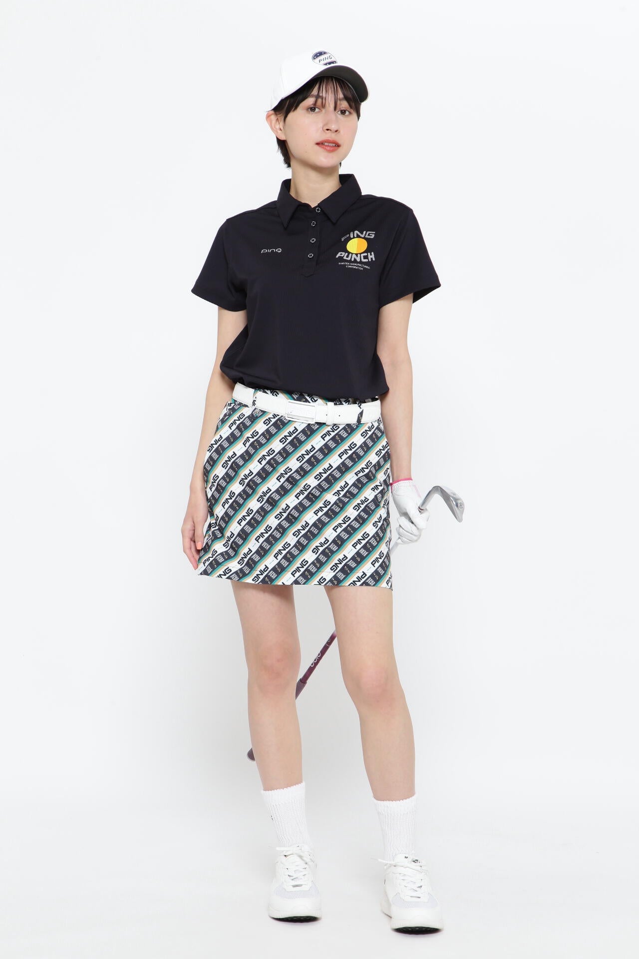 【PING APPAREL】Mr.PING バイアスプリントスカート <NATIVE> (LADIES)