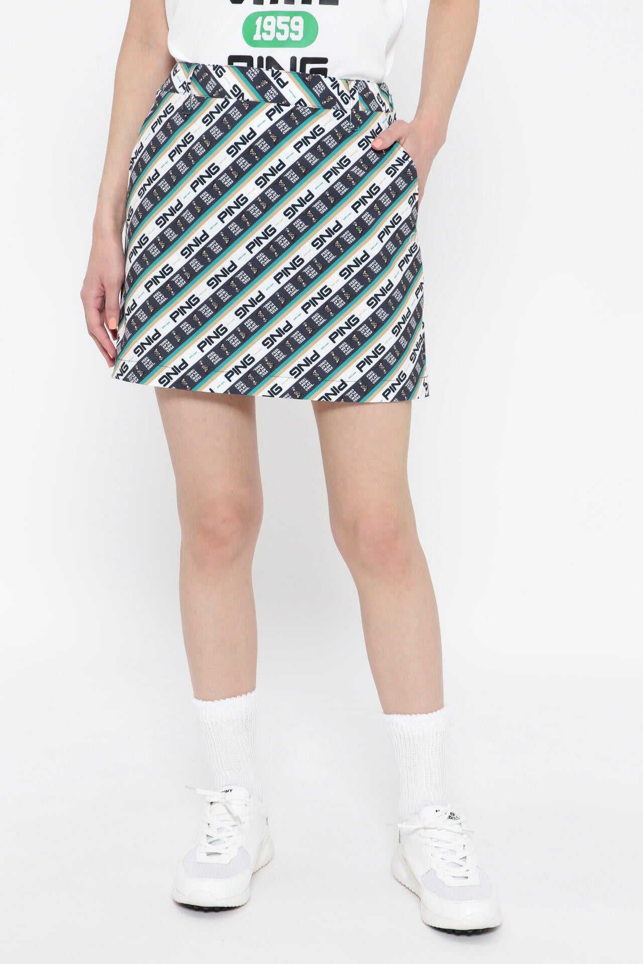 【PING APPAREL】Mr.PING バイアスプリントスカート <NATIVE> (LADIES)