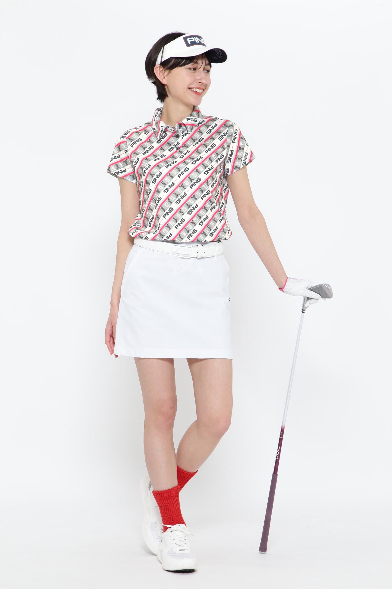 【PING APPAREL】【オンライン限定】ナイロンワッシャーストレッチスカート <NATIVE> (LADIES)