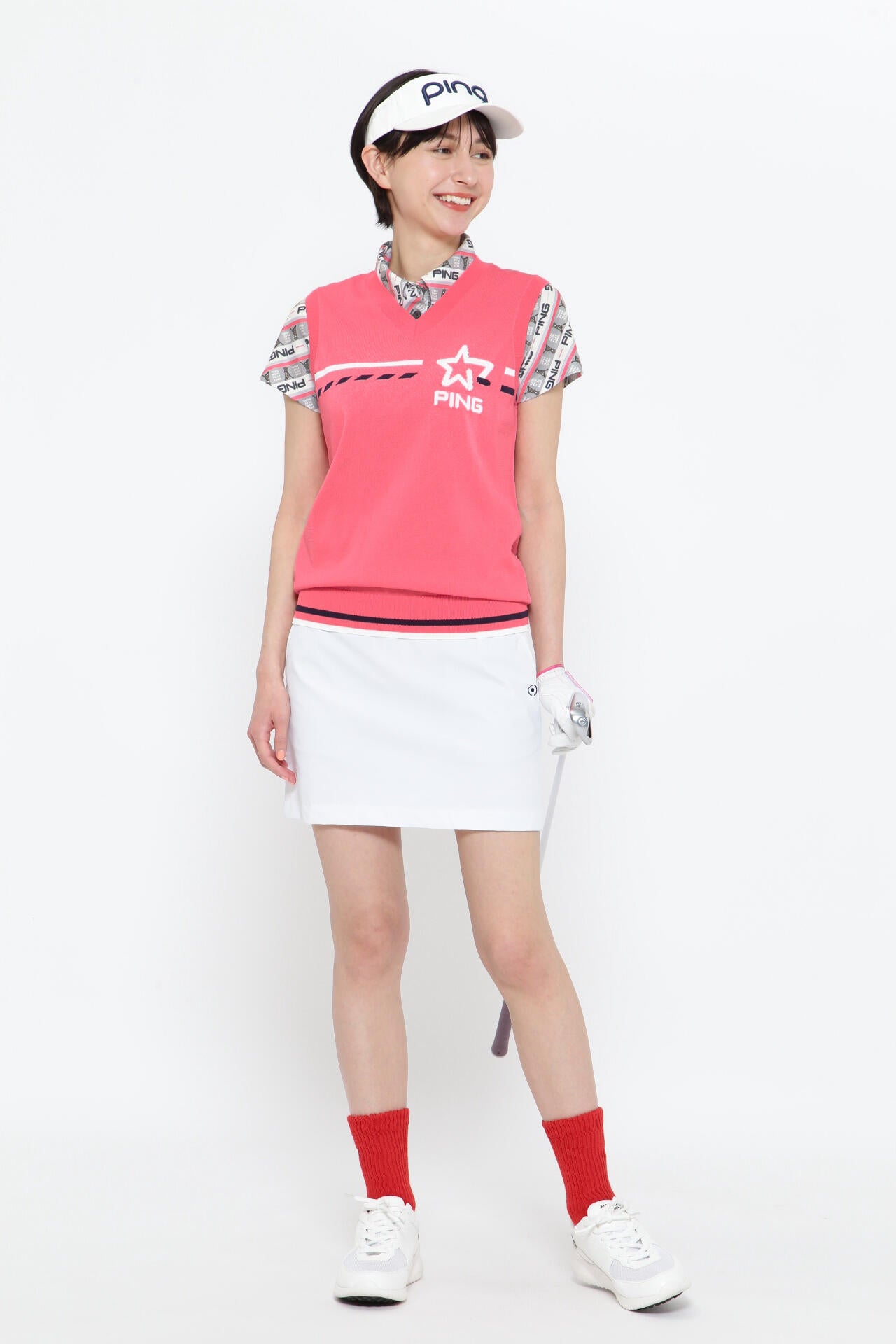 【PING APPAREL】【オンライン限定】ナイロンワッシャーストレッチスカート <NATIVE> (LADIES)