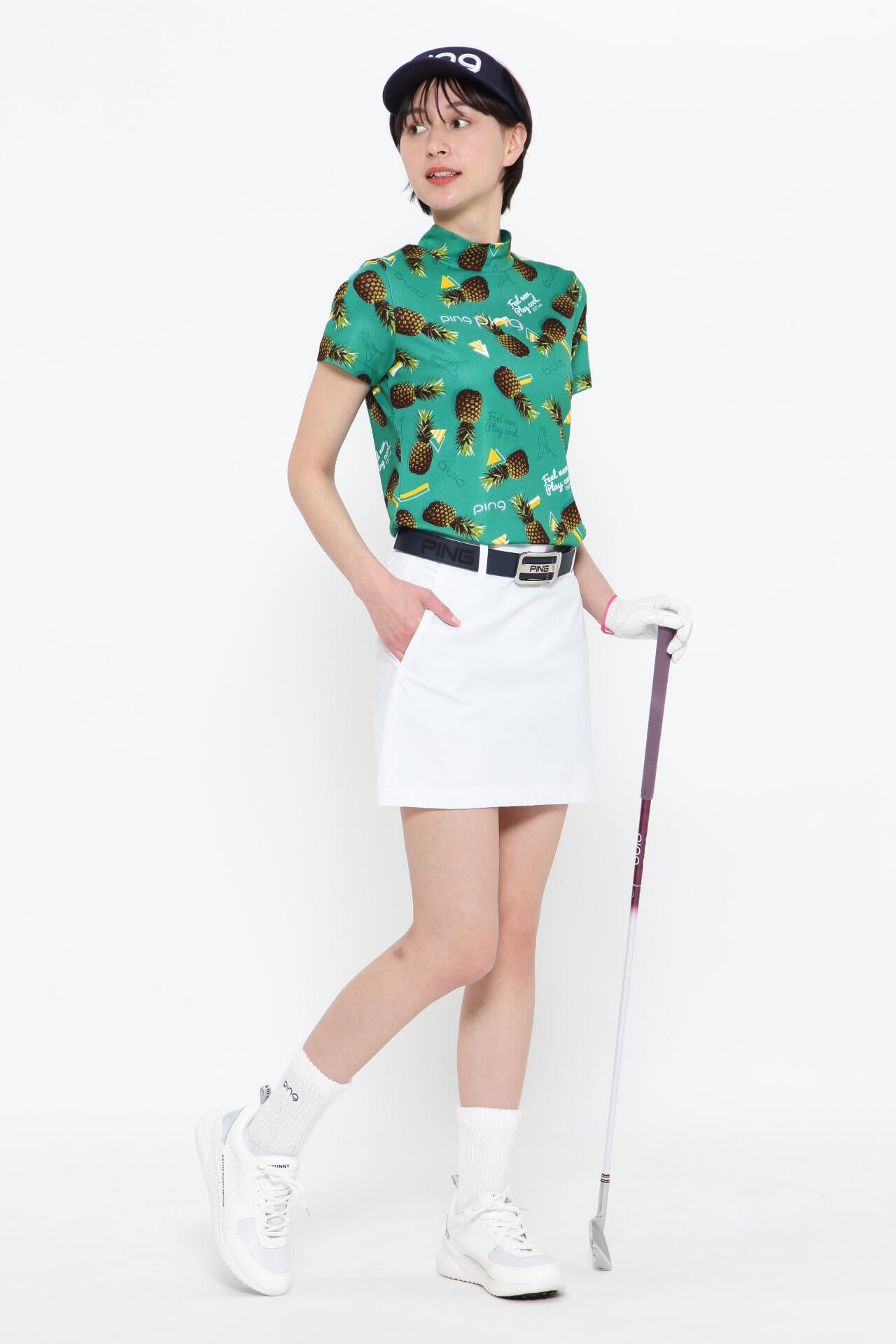 【PING APPAREL】【オンライン限定】ナイロンワッシャーストレッチスカート <NATIVE> (LADIES)