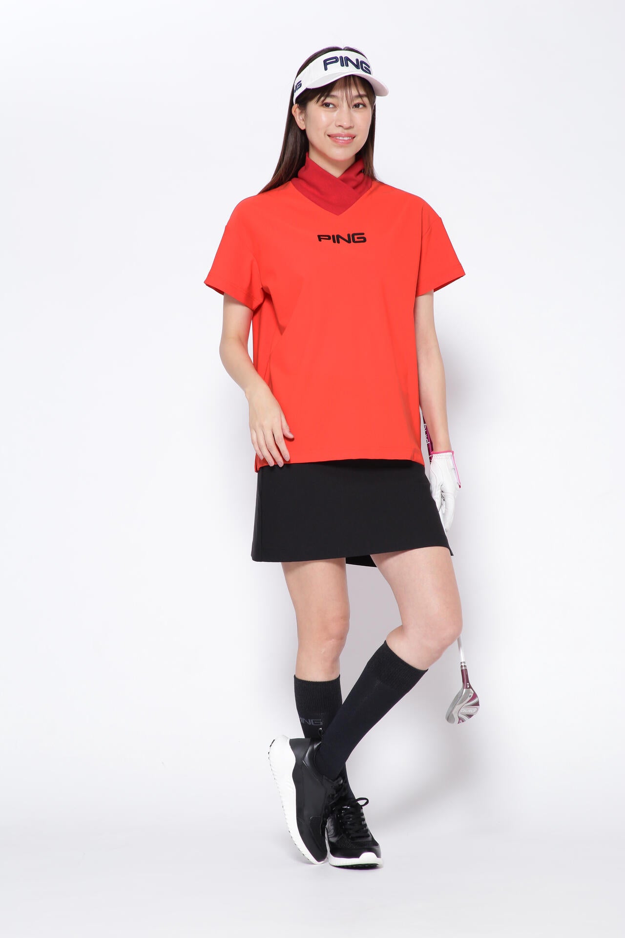 【PING APPAREL】エコブルーメッシュスカート <GOLD> (LADIES)