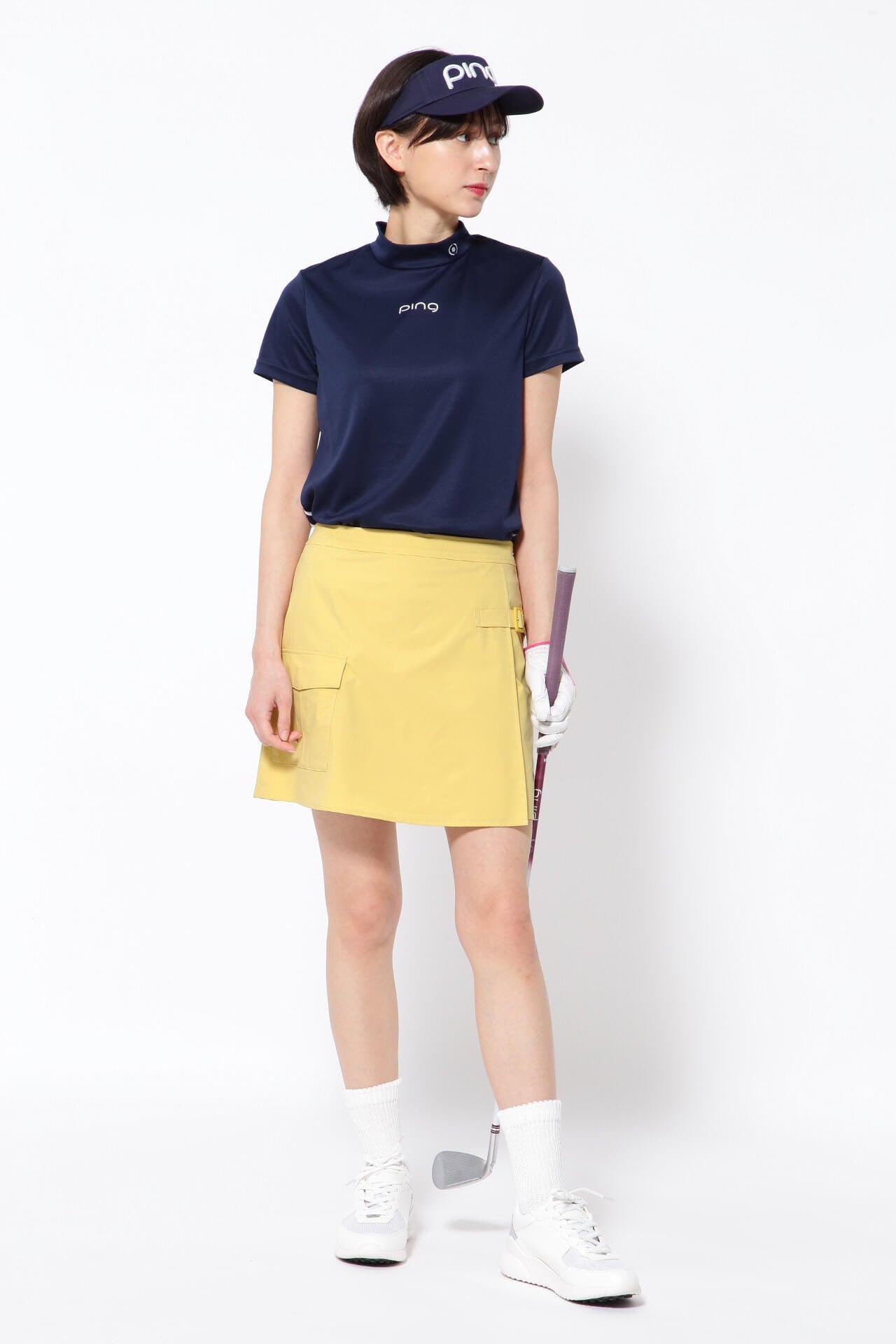 【PING APPAREL】ライトクロス 4WAYストレッチ ラップ風スカート <PRODUCT ADDITION> (LADIES)