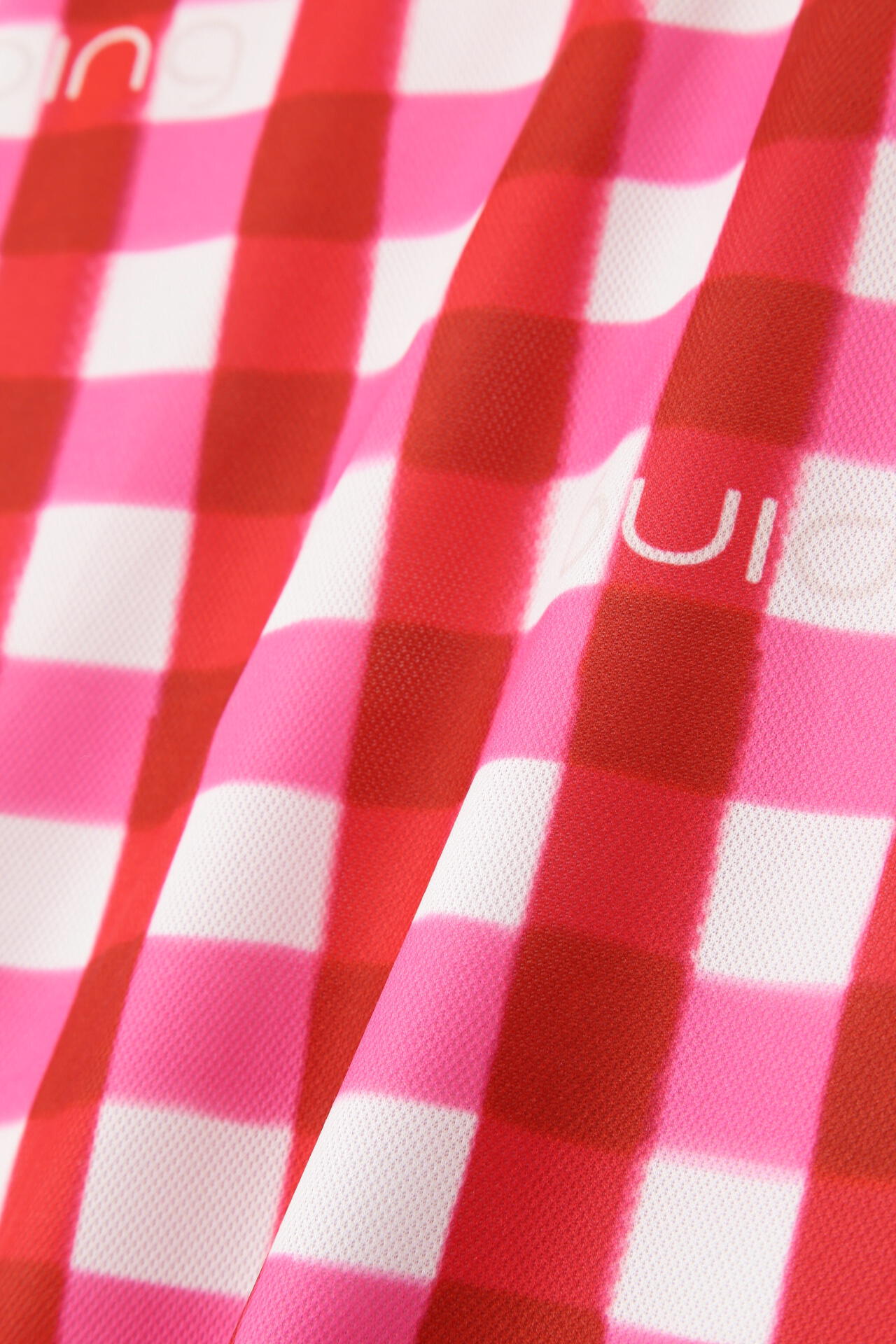【PING APPAREL】ギンガムチェックプリント 半袖ポロシャツ <PRODUCT ADDITION> (LADIES)