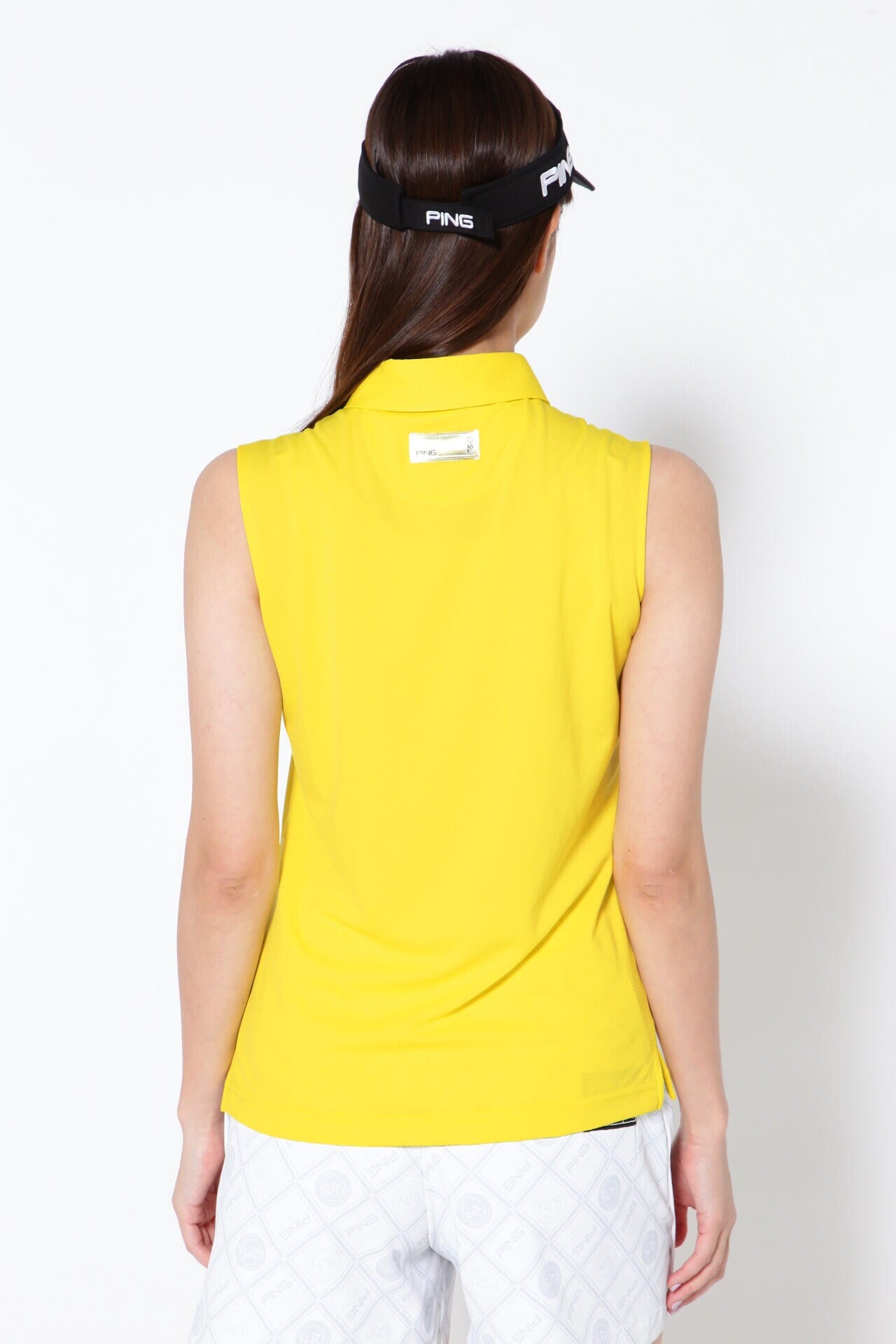【PING APPAREL】ゼロアクアメッシュ スリーブレスポロシャツ <GOLD> (LADIES)