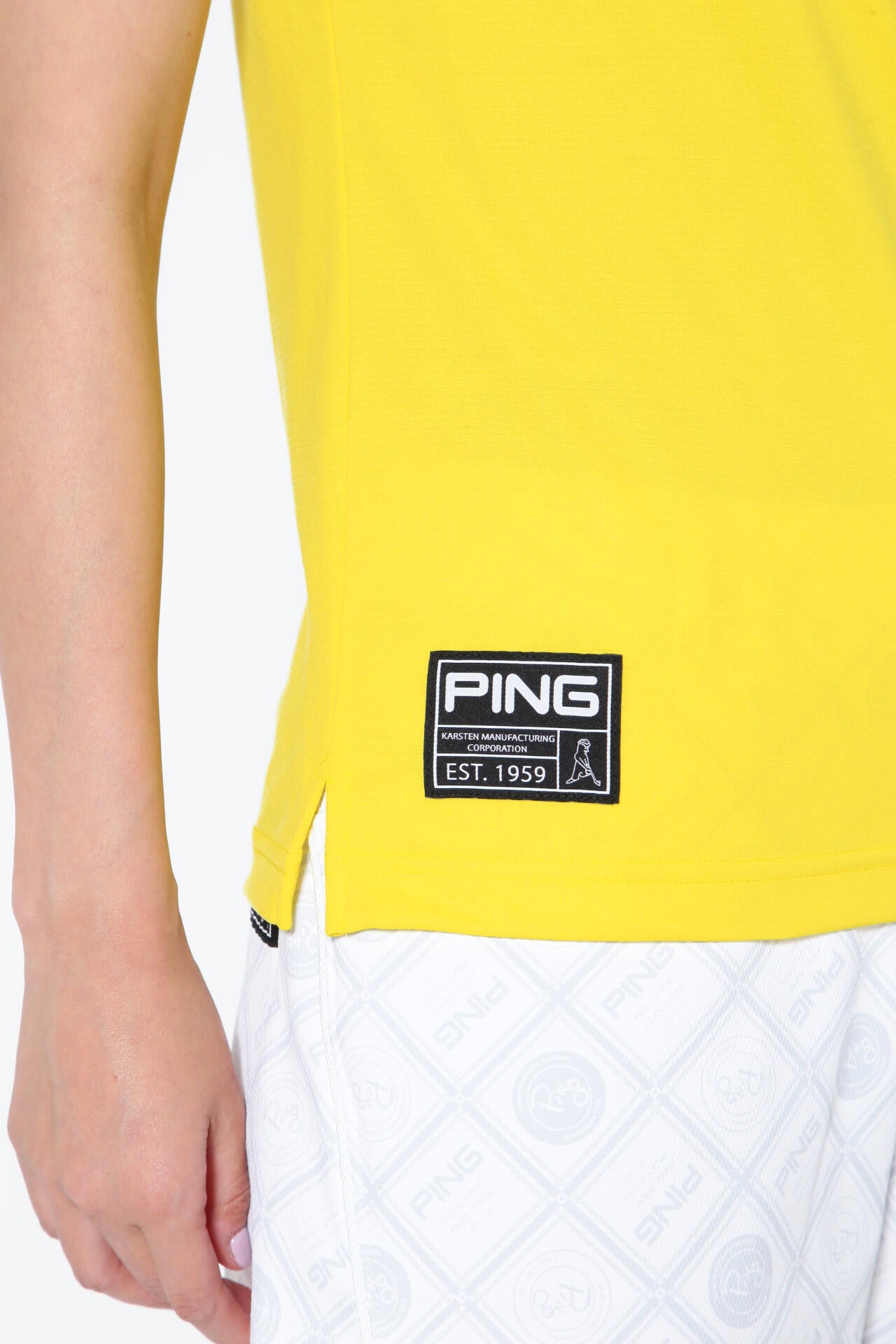 【PING APPAREL】ゼロアクアメッシュ スリーブレスポロシャツ <GOLD> (LADIES)