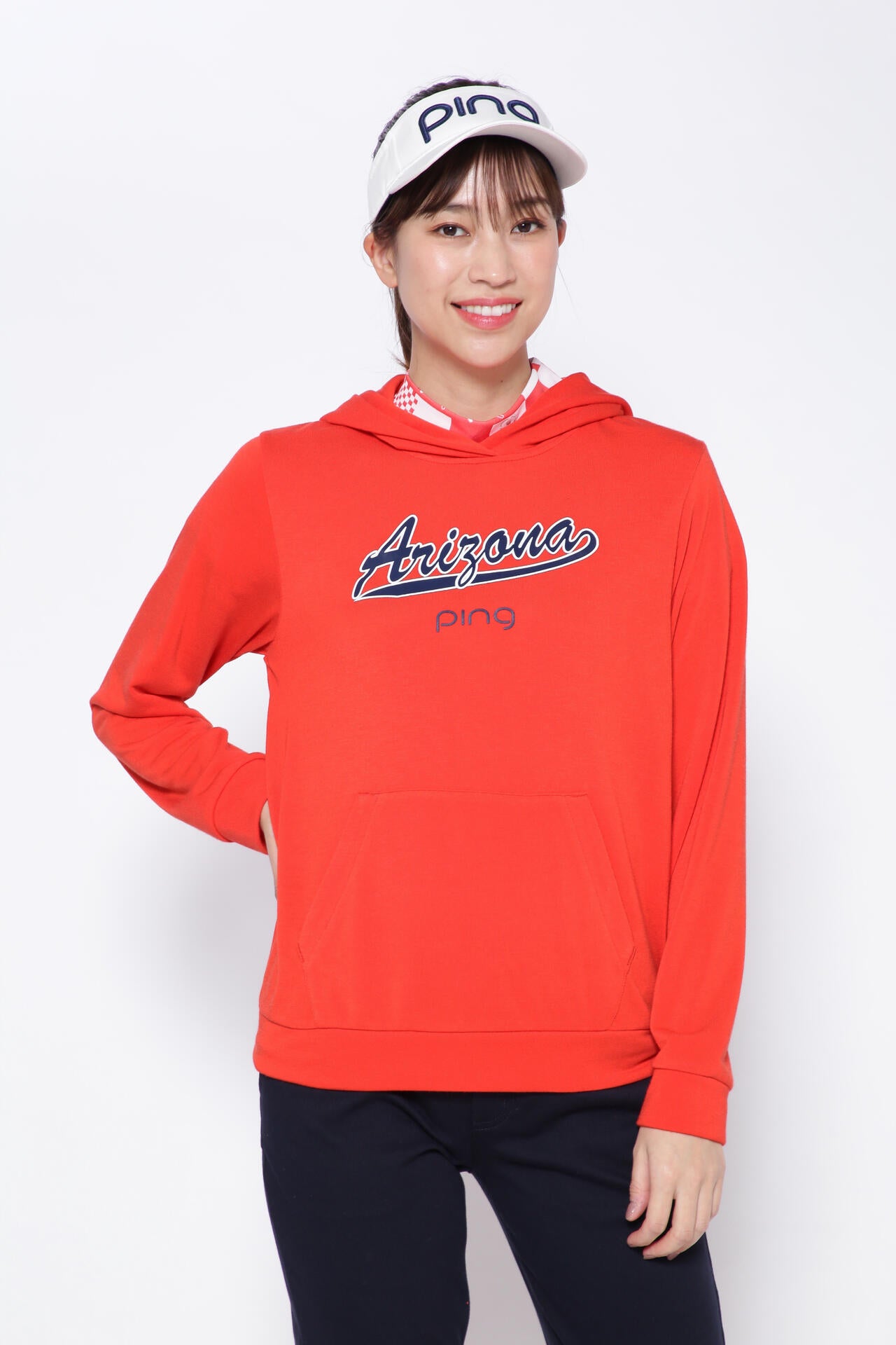 【PING APPAREL】アリゾナロゴプリント 軽量裏毛 プルオーバーフーディー <NATIVE> (LADIES)
