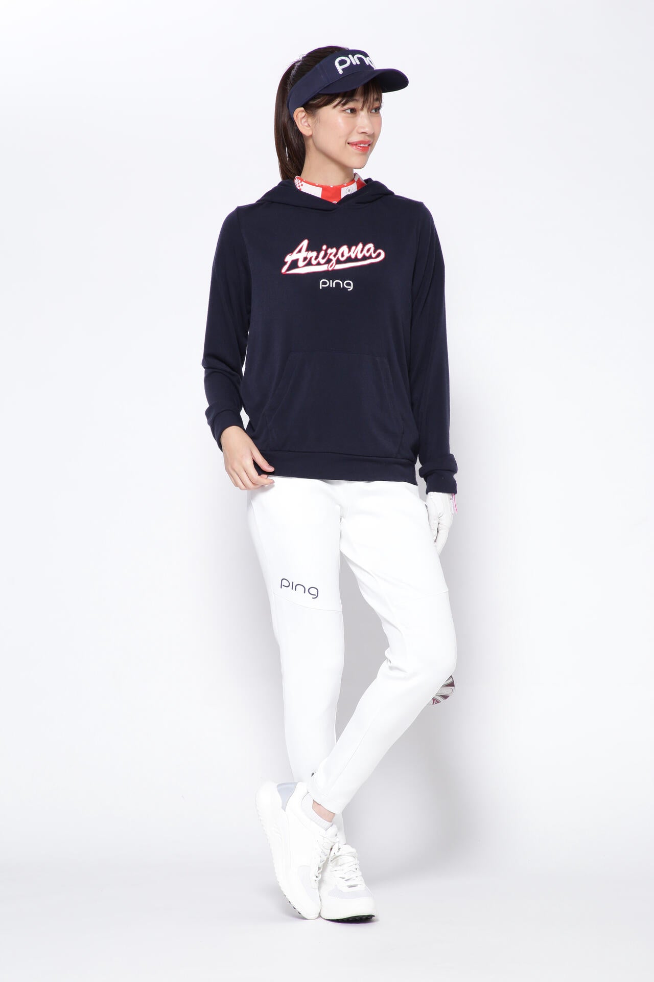 【PING APPAREL】アリゾナダミエ 半袖ジャガードハイネックカットソー <NATIVE> (LADIES)