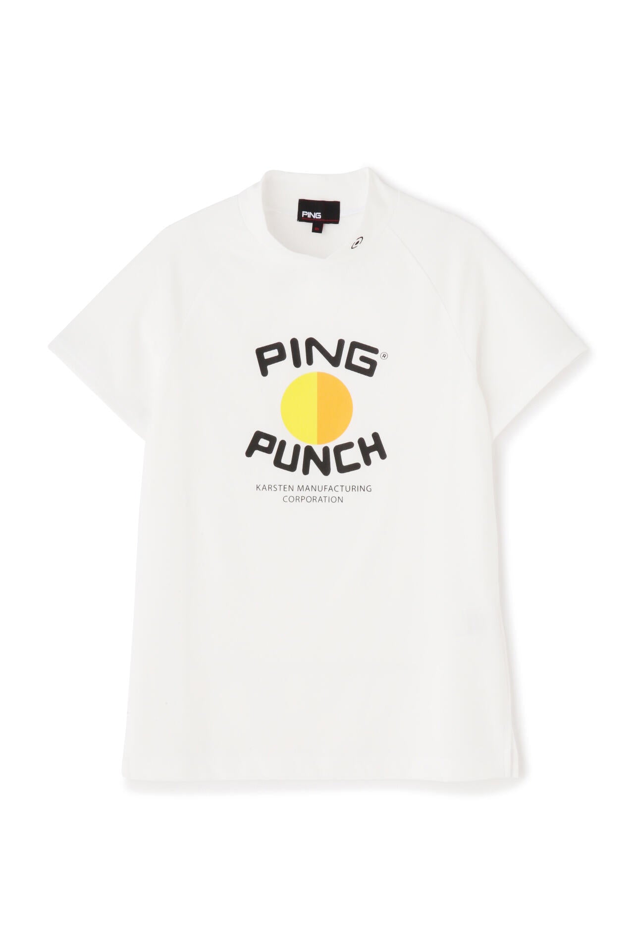 【PING APPAREL】コットンライクカノコ半袖モックネックカットソー <NATIVE> (LADIES)