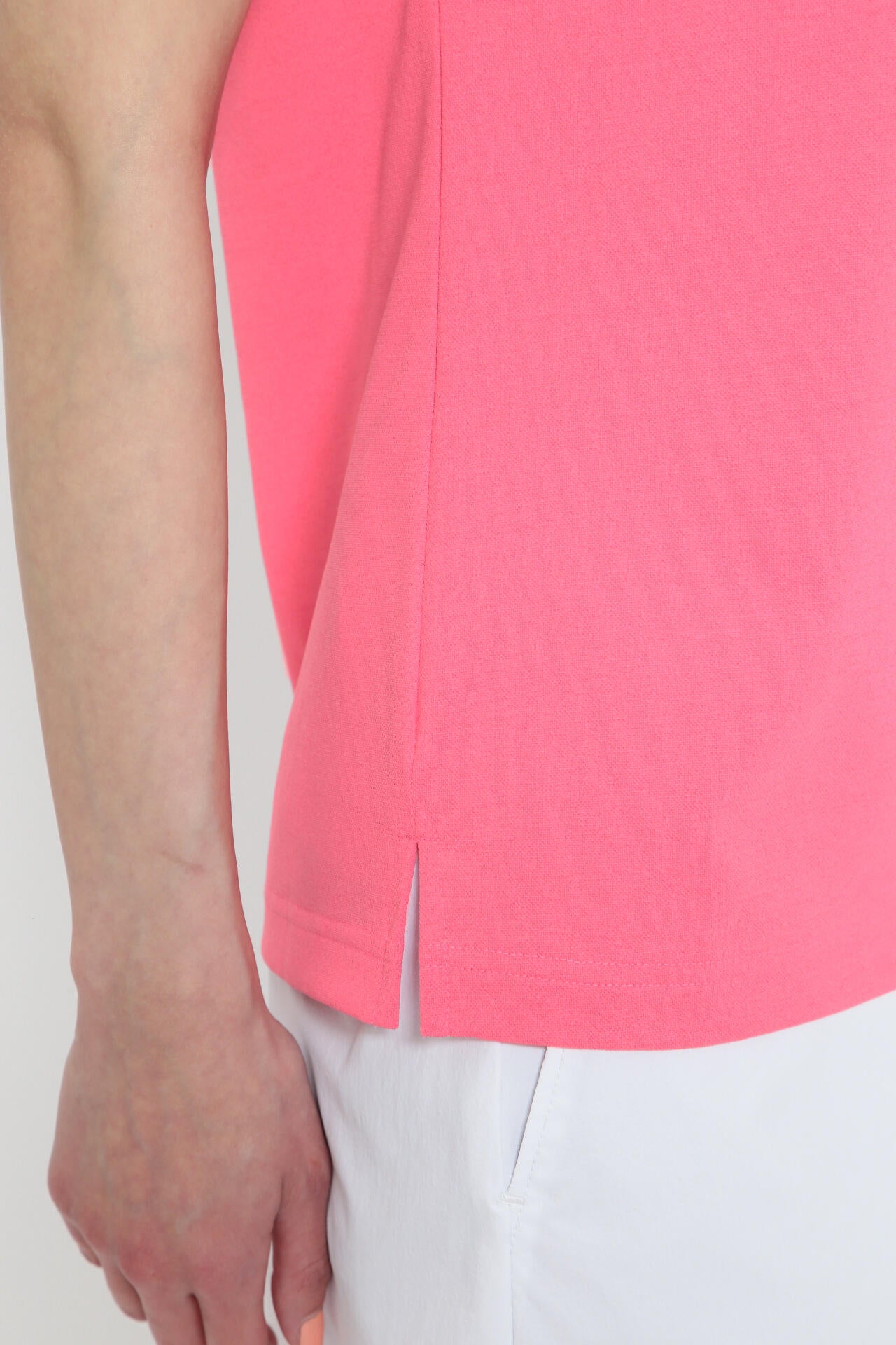 【PING APPAREL】コットンライクカノコ半袖モックネックカットソー <NATIVE> (LADIES)