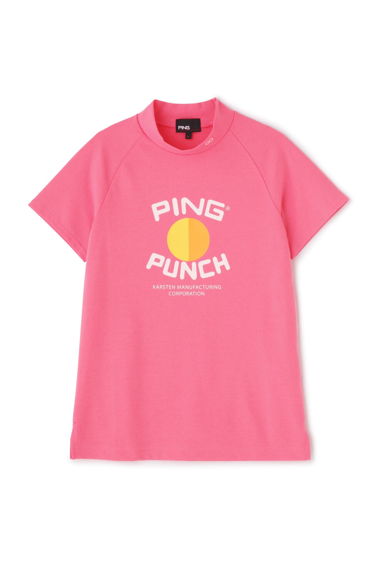 【PING APPAREL】コットンライクカノコ半袖モックネックカットソー <NATIVE> (LADIES)