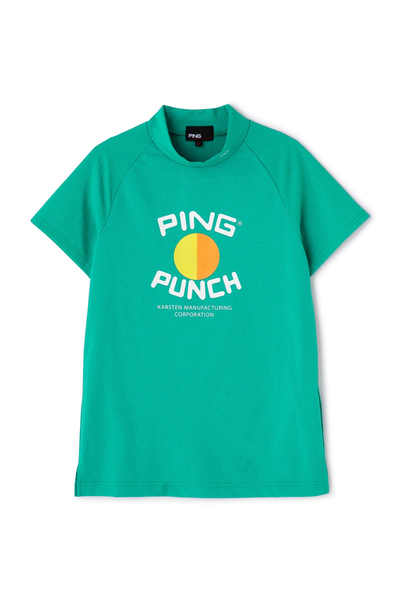 【PING APPAREL】コットンライクカノコ半袖モックネックカットソー <NATIVE> (LADIES)
