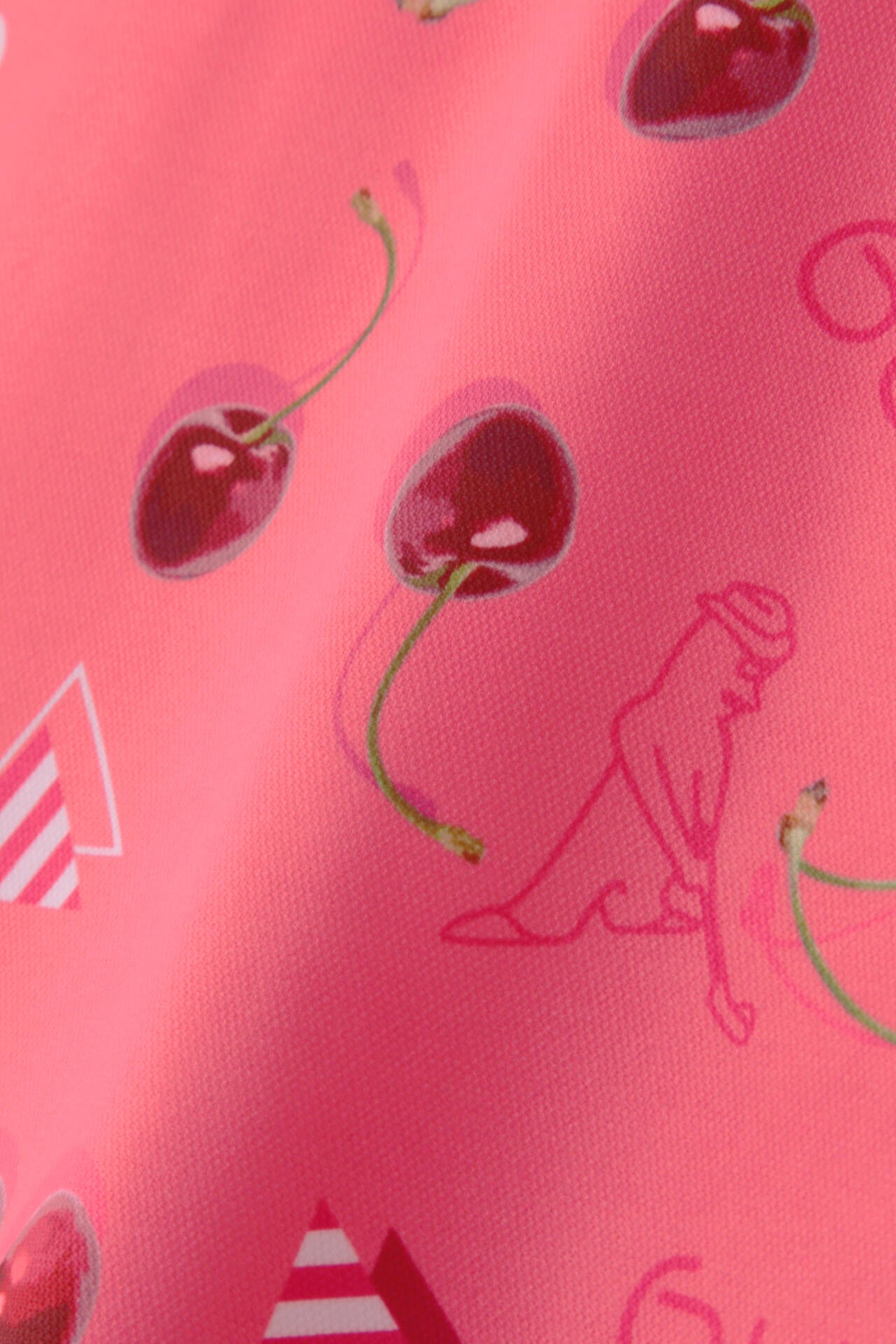 【PING APPAREL】フレッシュフルーツプリント ポリエステルカノコ半袖ハイネックカットソー <NATIVE> (LADIES)