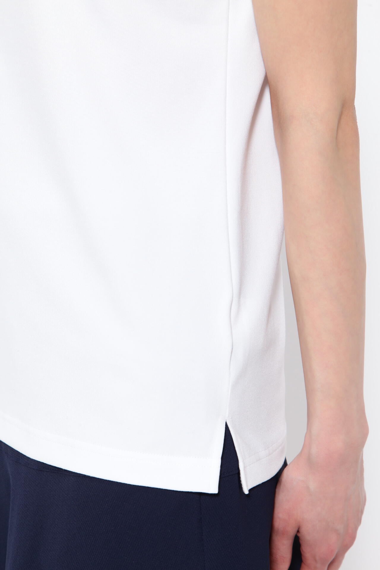 【PING APPAREL】コットンライク天竺 半袖デザイン衿カットソー <NATIVE> (LADIES)