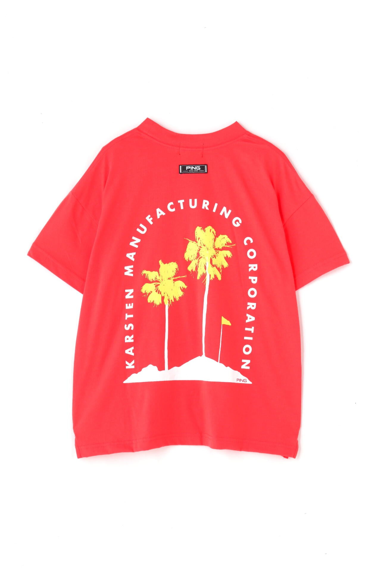 【PING APPAREL】綿ポリエステル天竺 ビッグシルエット 10色 半袖ハイネックカットソー <NATIVE> (LADIES)