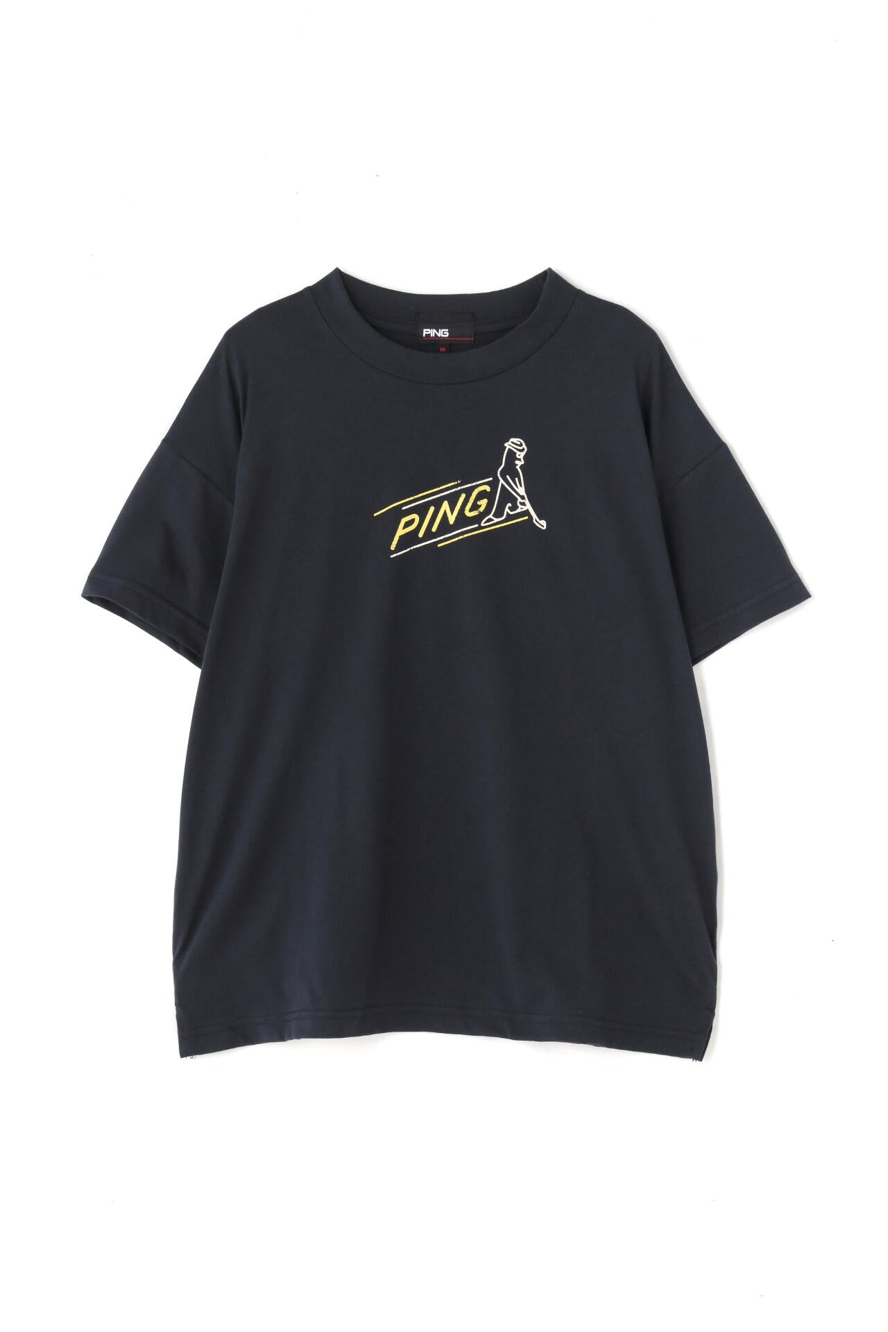 【PING APPAREL】綿ポリエステル天竺 ビッグシルエット 10色 半袖ハイネックカットソー <NATIVE> (LADIES)