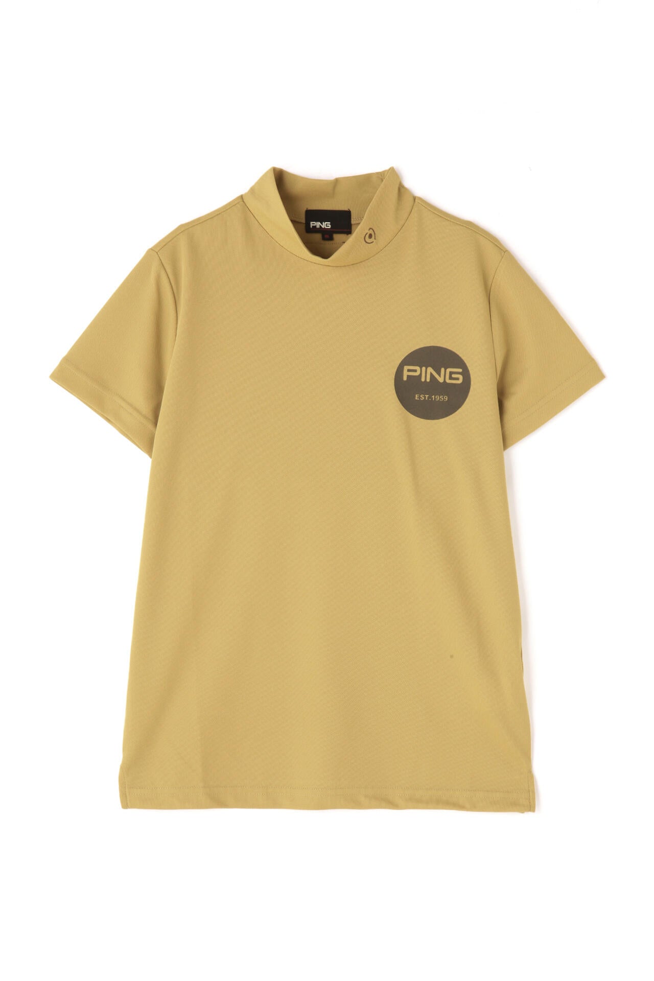 【PING APPAREL】ポリエステルカノコ 10色 半袖ハイネックカットソー <NATIVE> (LADIES)