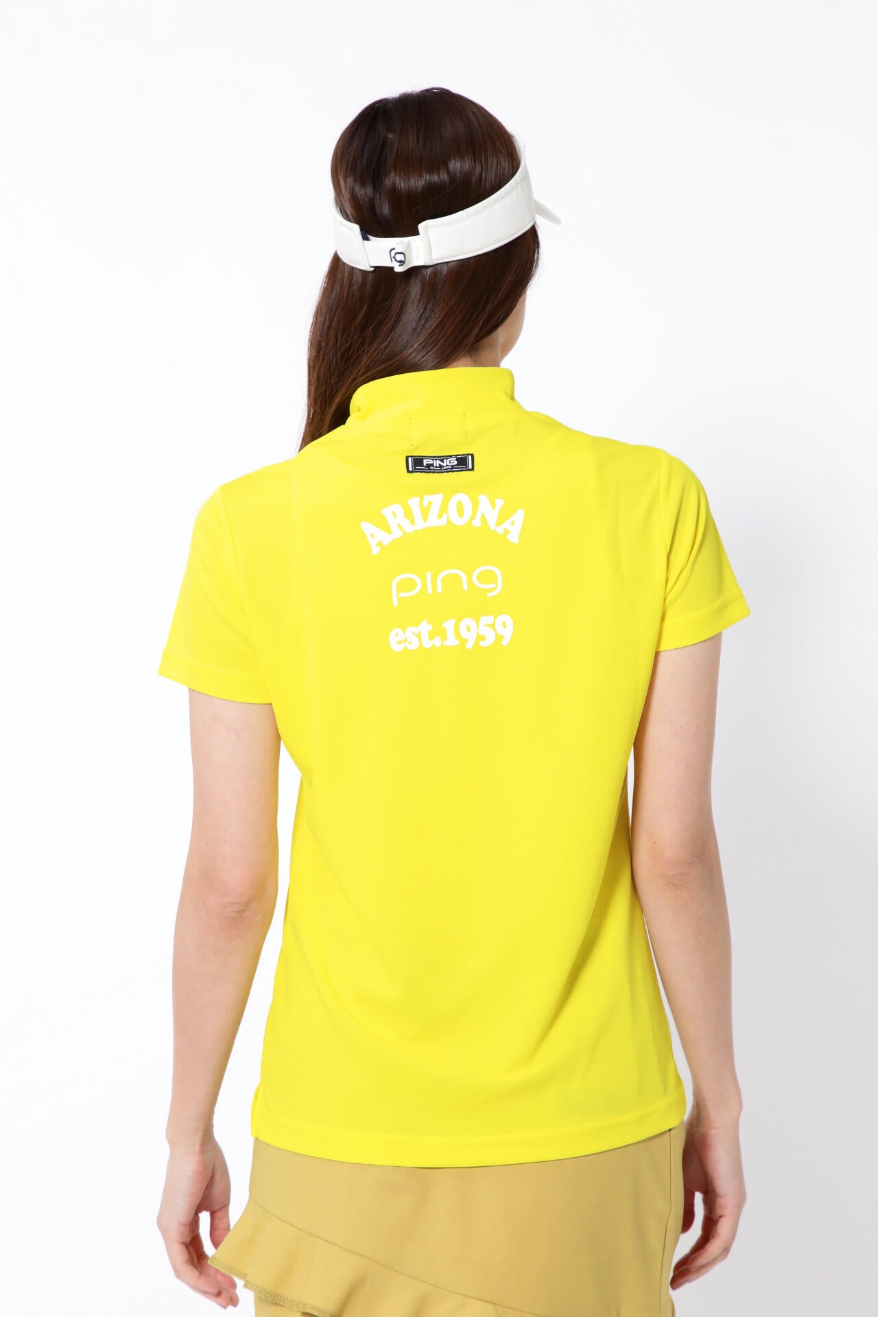 【PING APPAREL】ポリエステルカノコ 10色 半袖ハイネックカットソー <NATIVE> (LADIES)