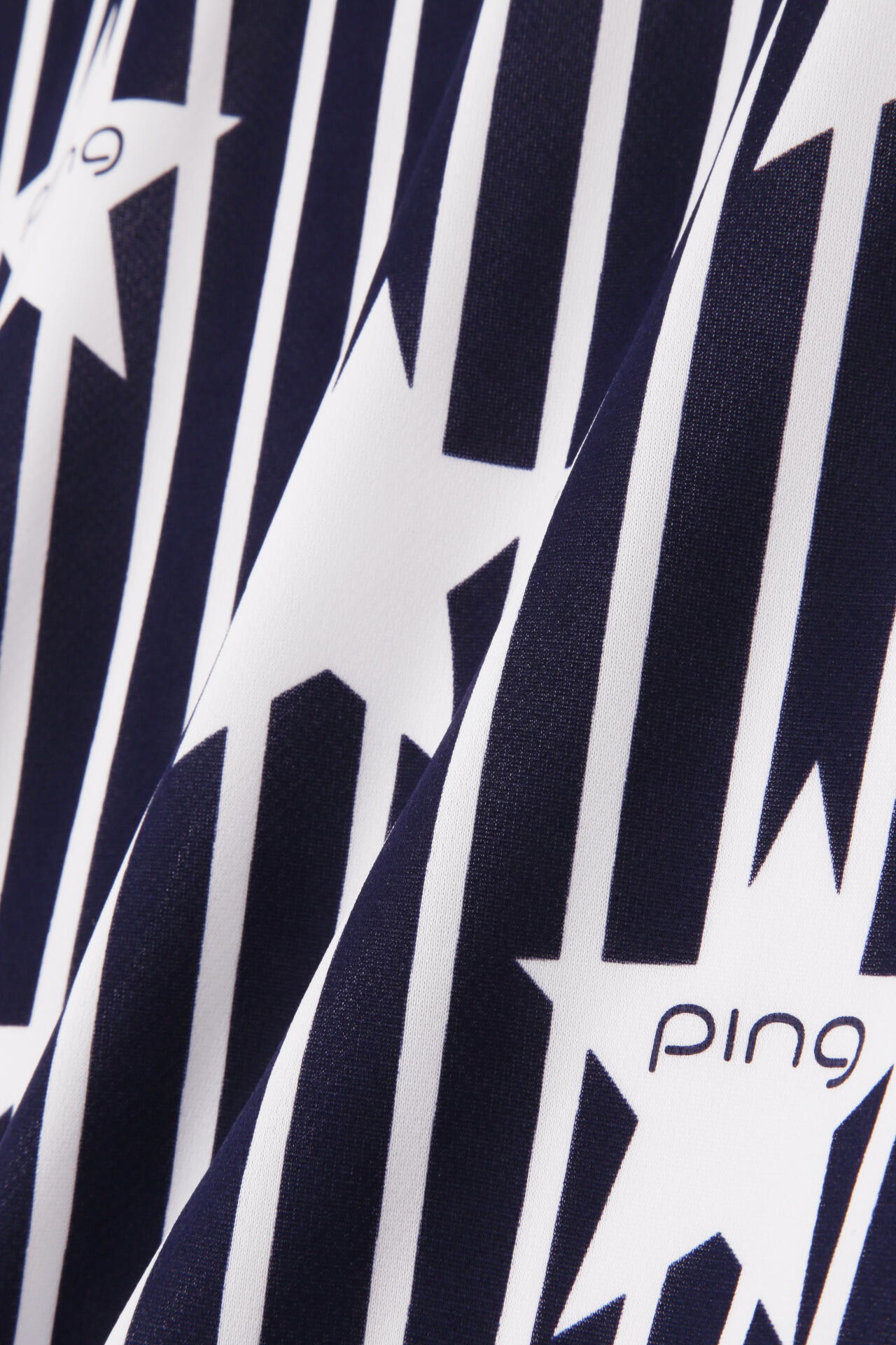 【PING APPAREL】プラスリッチDRY&UVバックプリント半袖ハイネックシャツ<PRODUCT ADDITION> (LADIES)