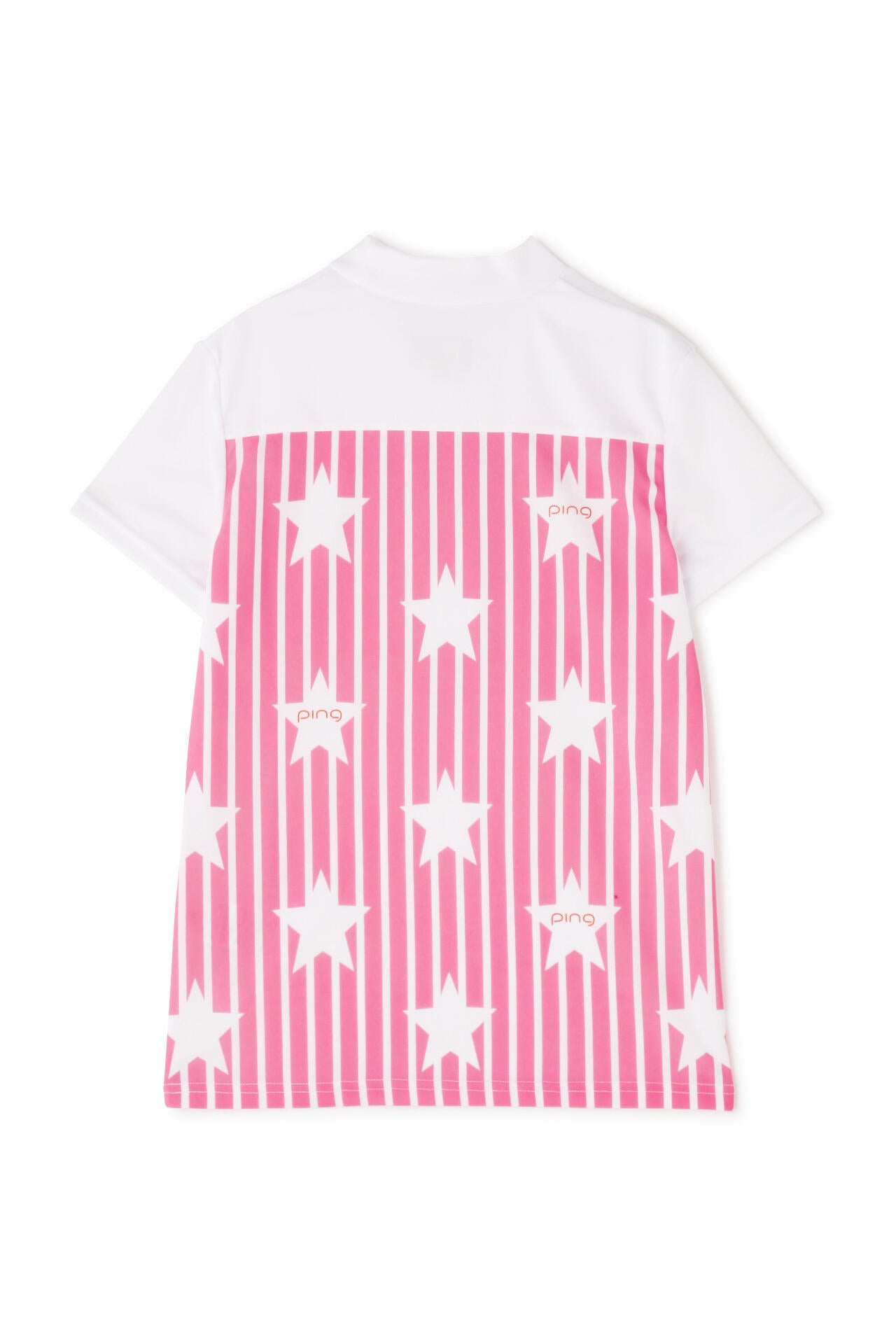 【PING APPAREL】プラスリッチDRY&UVバックプリント半袖ハイネックシャツ<PRODUCT ADDITION> (LADIES)