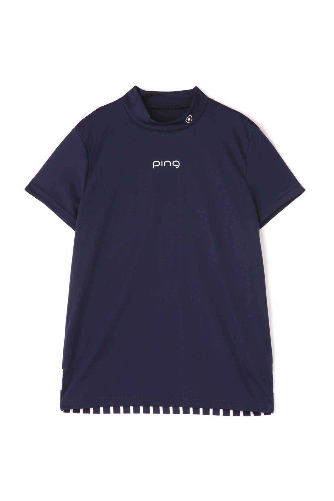 【PING APPAREL】プラスリッチDRY&UVバックプリント半袖ハイネックシャツ<PRODUCT ADDITION> (LADIES)