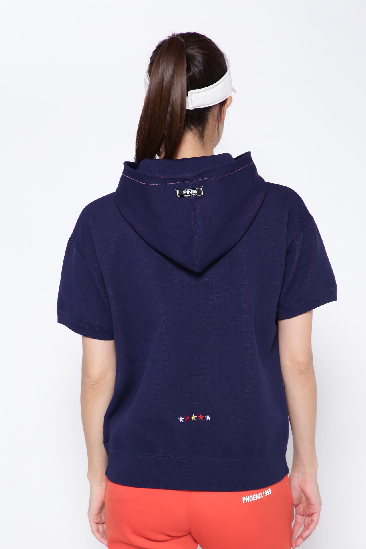 【PING APPAREL】アリゾナ半袖ニットフーディプルオーバー <NATIVE> (LADIES)