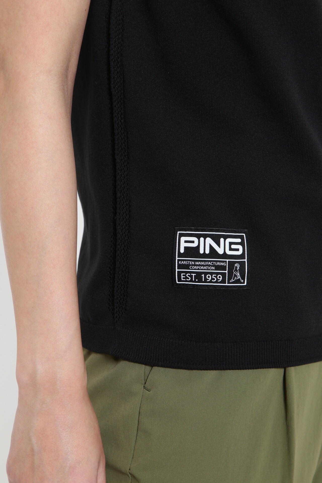 【PING APPAREL】ホールガーメントニットポロシャツ <GOLD> (LADIES)