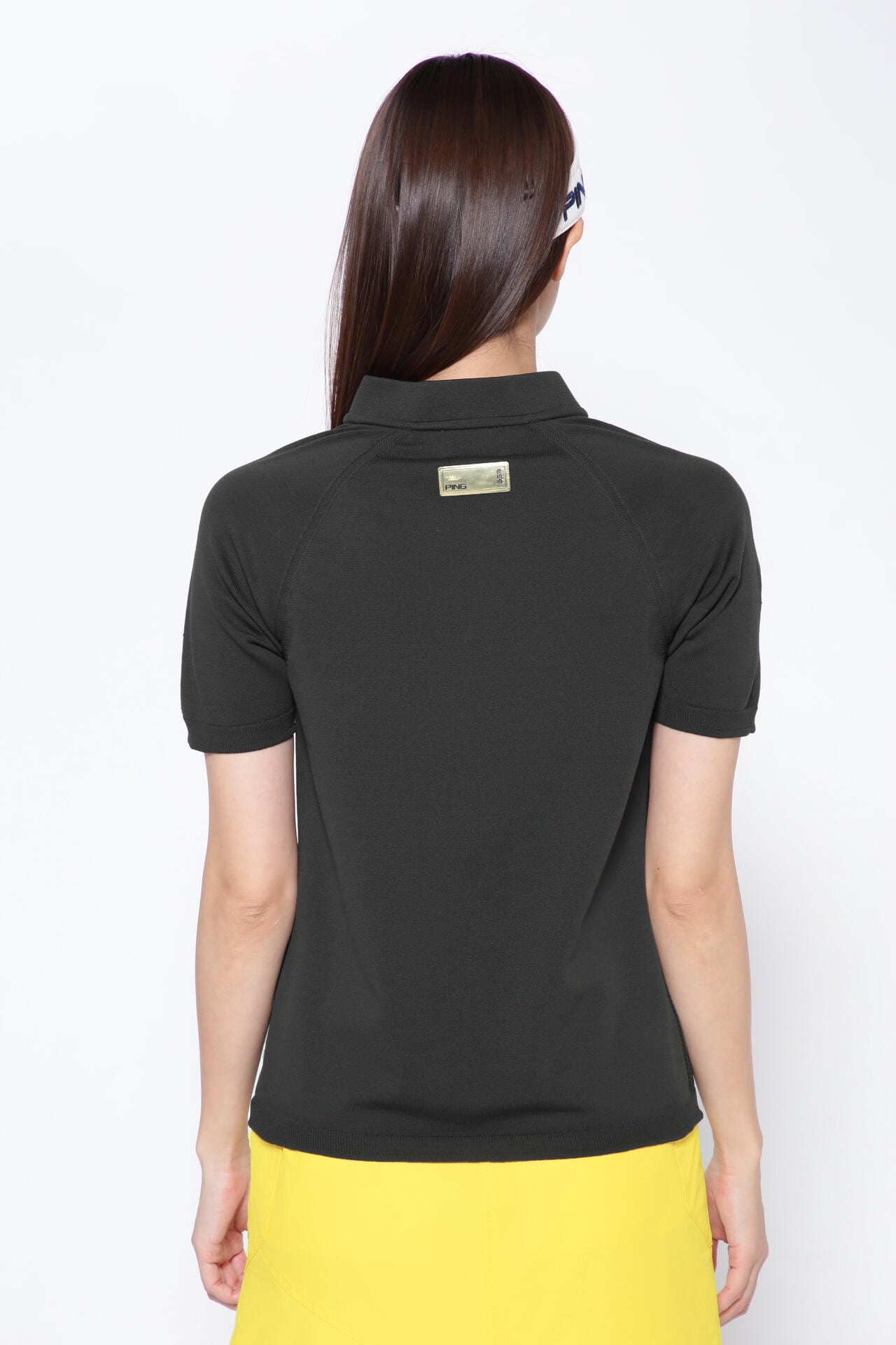 【PING APPAREL】ホールガーメントニットポロシャツ <GOLD> (LADIES)