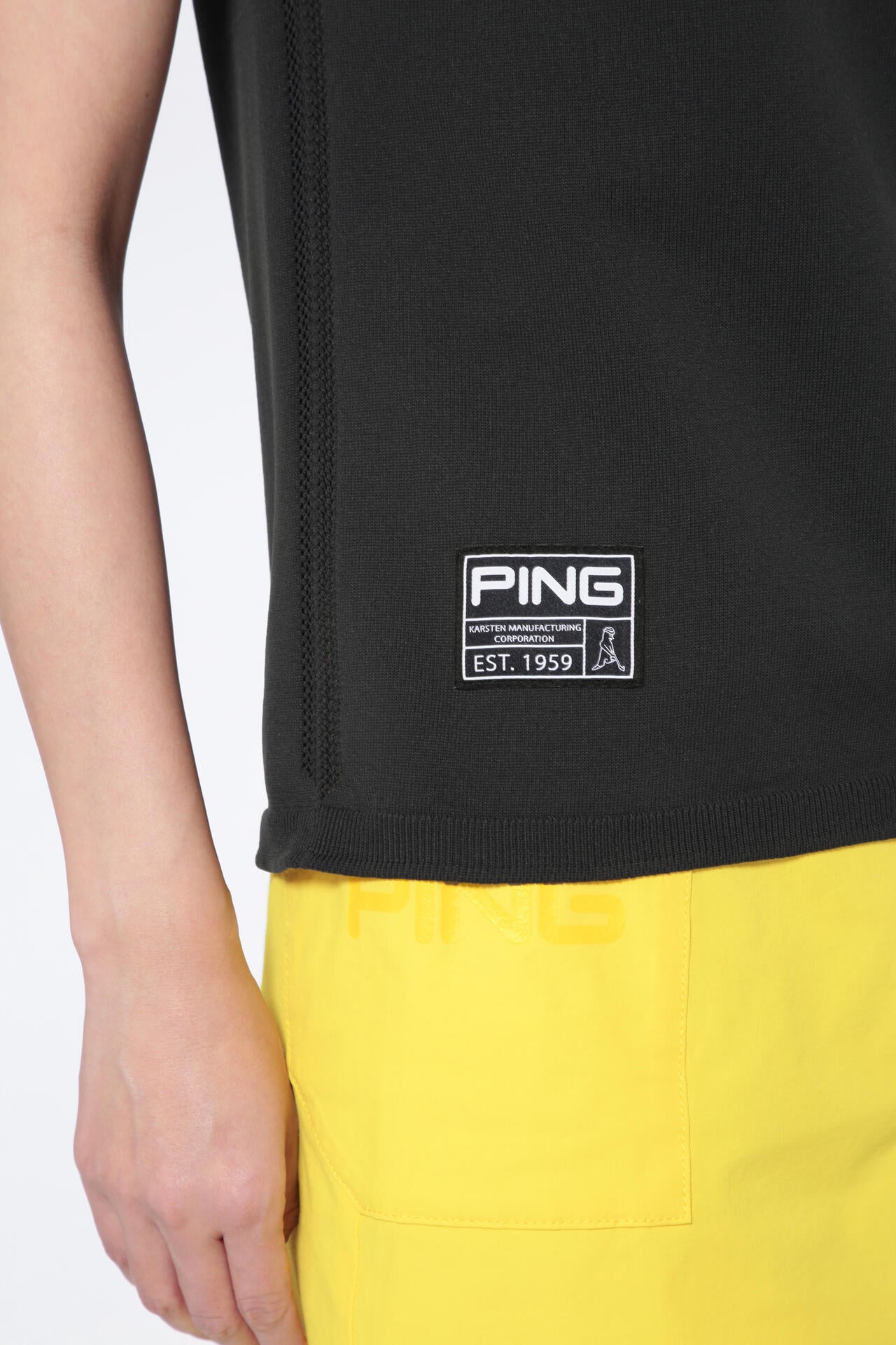 【PING APPAREL】ホールガーメントニットポロシャツ <GOLD> (LADIES)