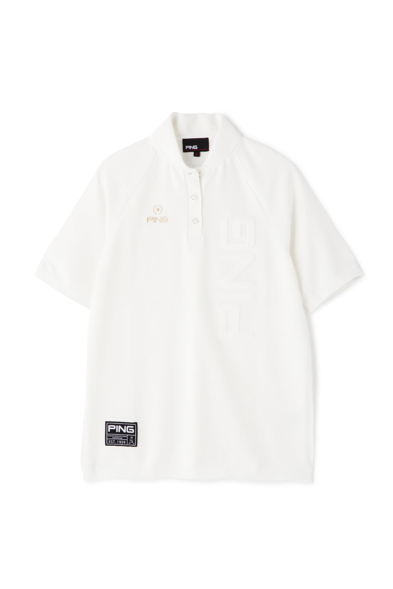 【PING APPAREL】ホールガーメントニットポロシャツ <GOLD> (LADIES)