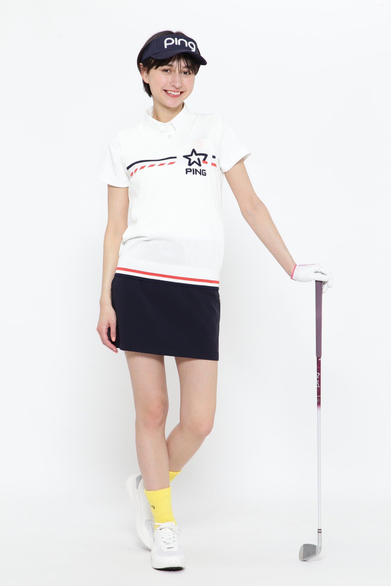 【PING APPAREL】AZジャガードVネックニットベスト <NATIVE> (LADIES)