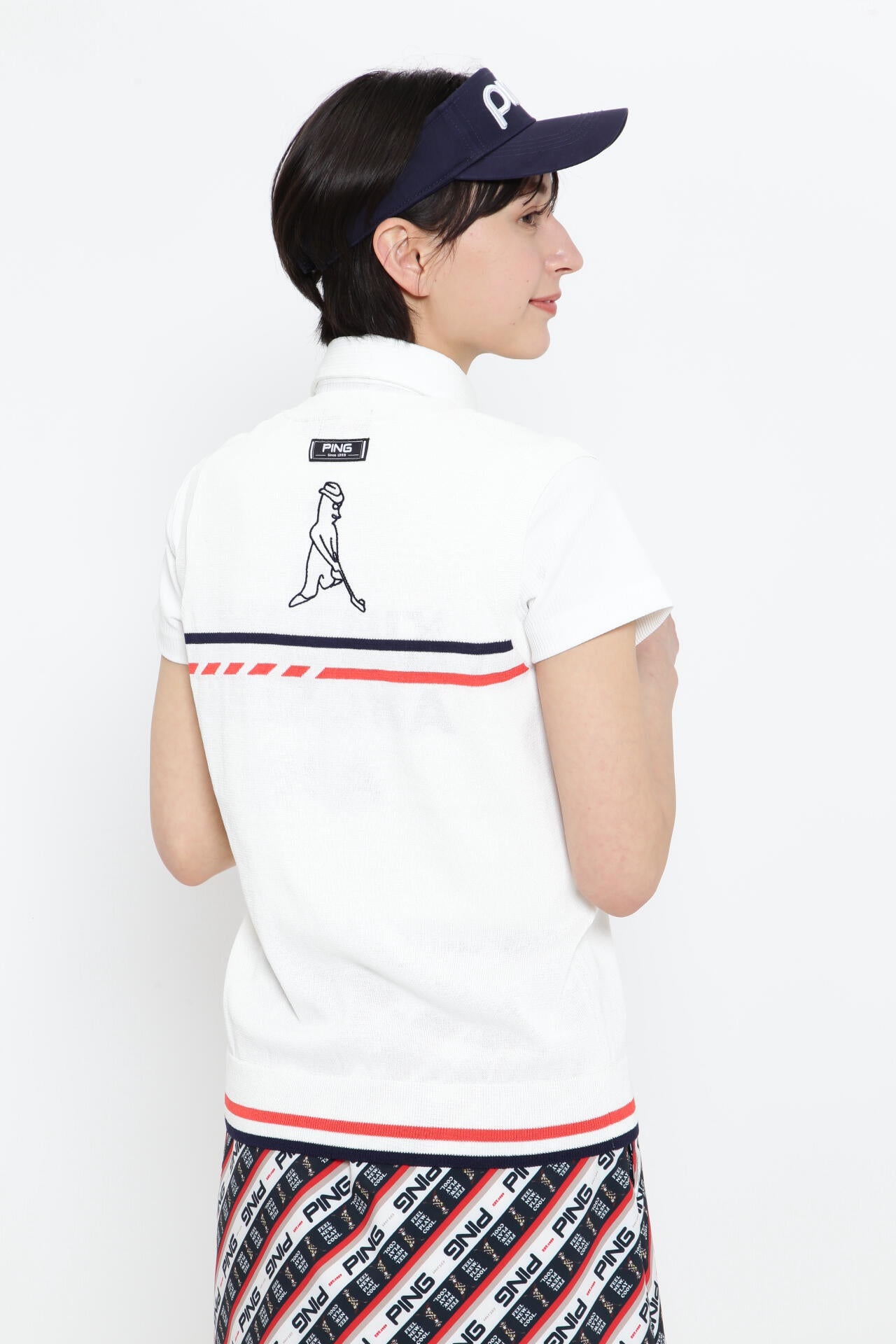 【PING APPAREL】AZジャガードVネックニットベスト <NATIVE> (LADIES)