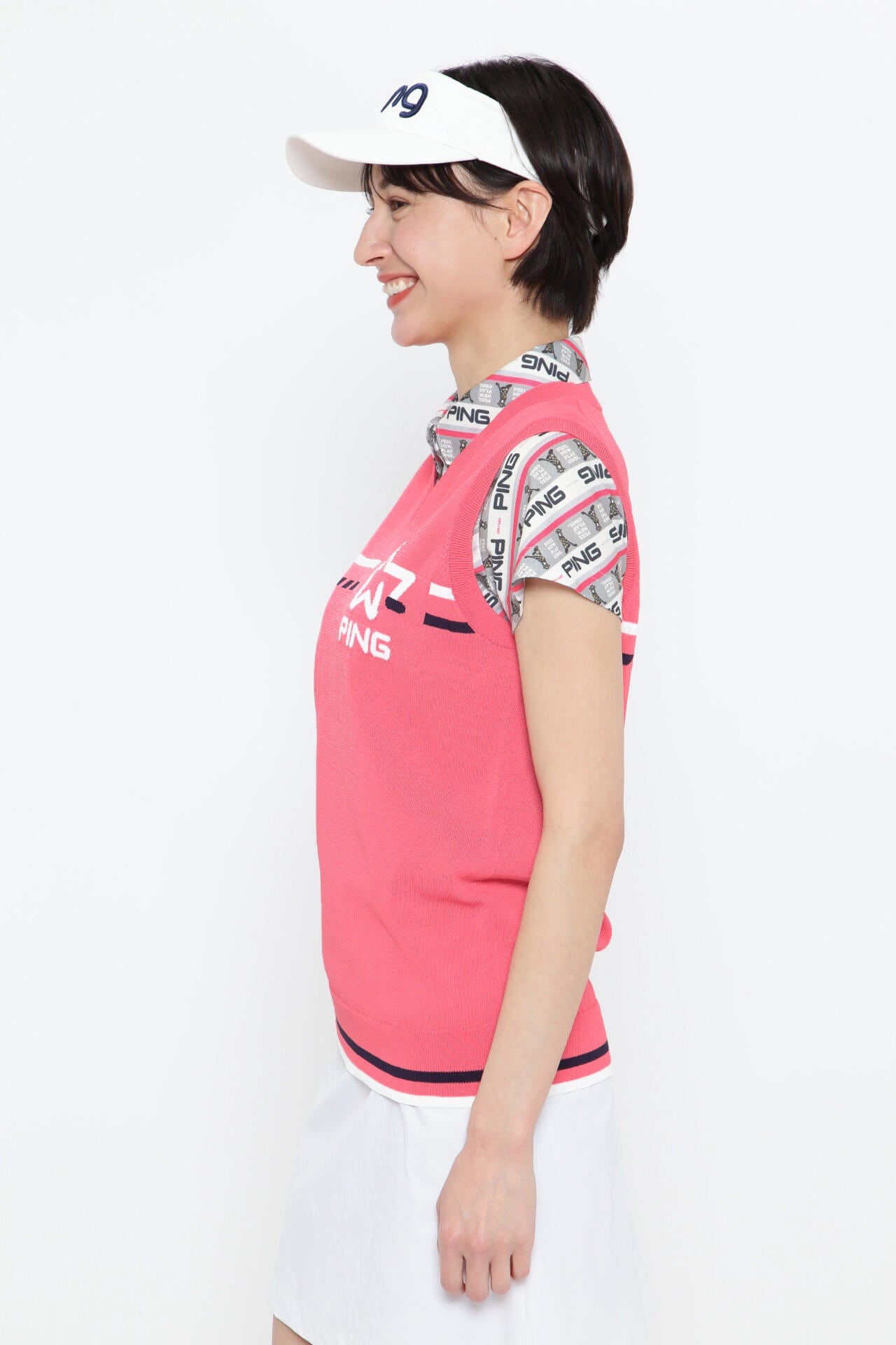【PING APPAREL】AZジャガードVネックニットベスト <NATIVE> (LADIES)