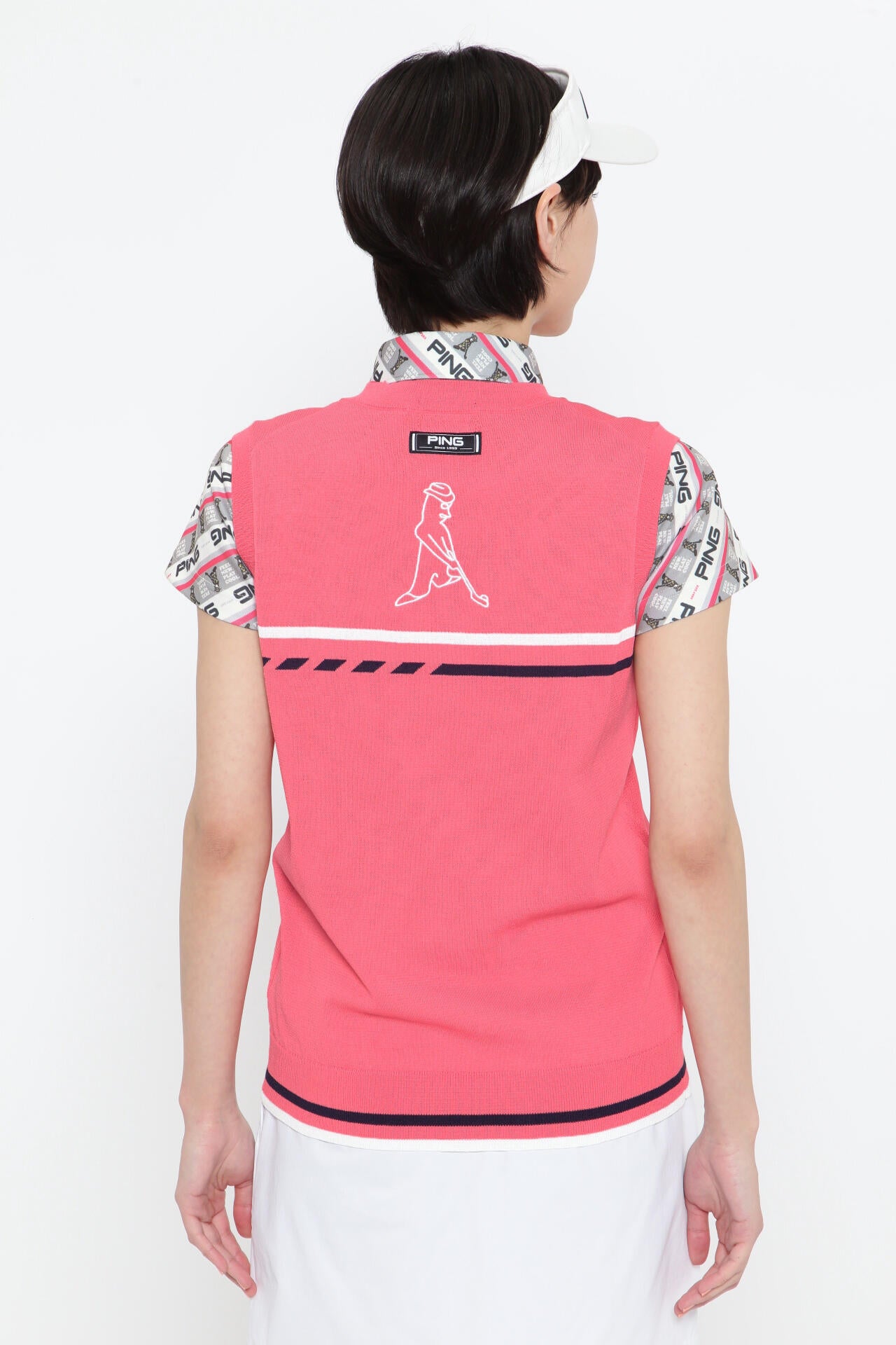 【PING APPAREL】AZジャガードVネックニットベスト <NATIVE> (LADIES)