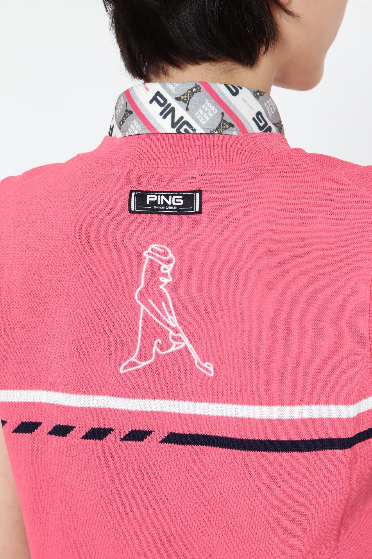 【PING APPAREL】AZジャガードVネックニットベスト <NATIVE> (LADIES)