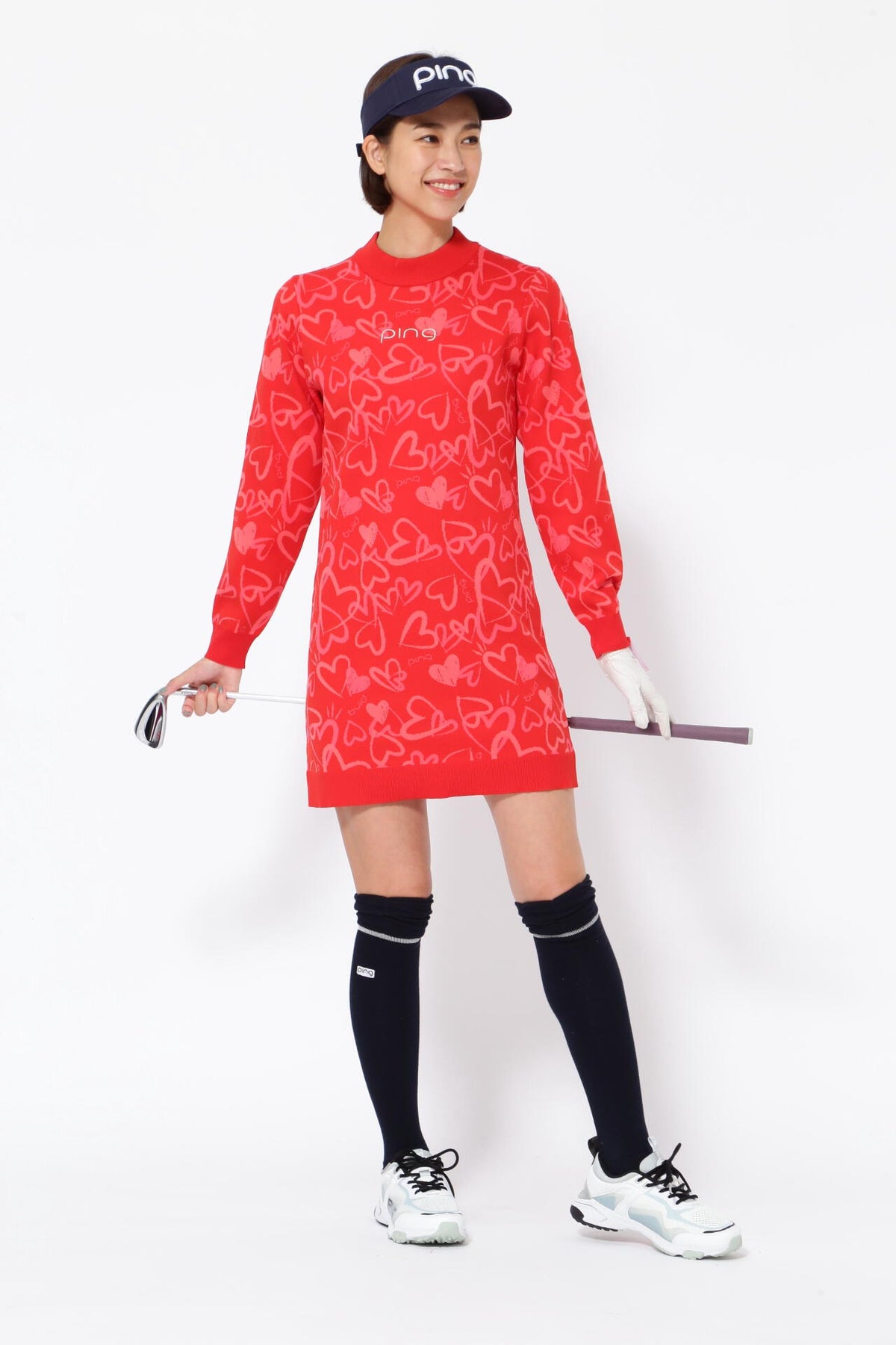 【PING APPAREL】ジャカードニットワンピース <NATIVE> (LADIES)